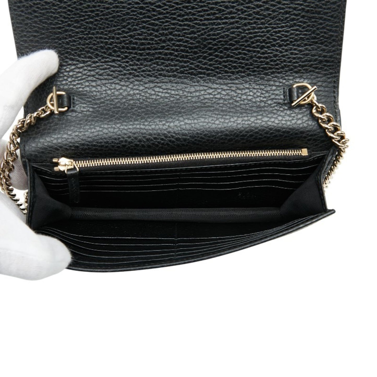 Gucci Black Leather Shoulder Bag ( )