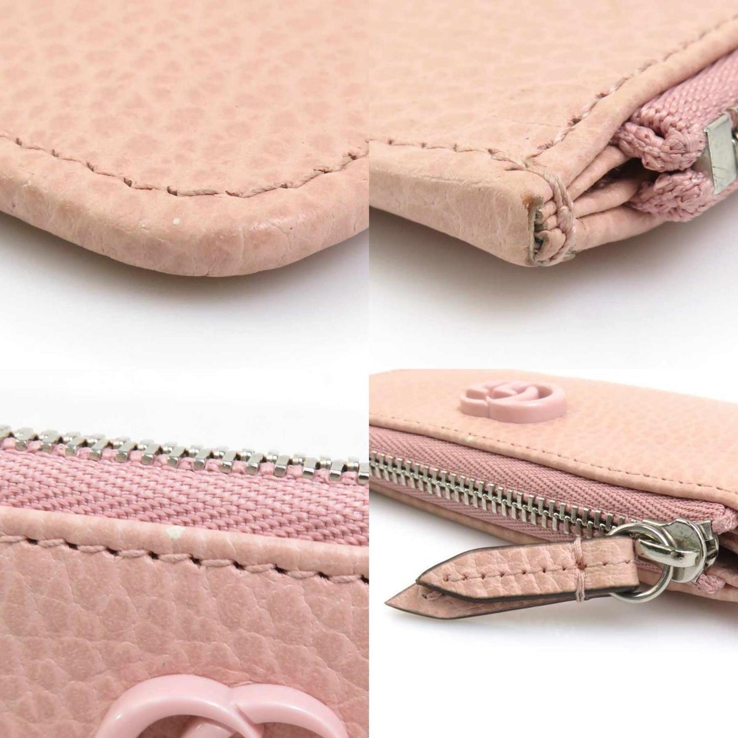 Gucci Pink Leather Coin Purse/Coin Case ( )