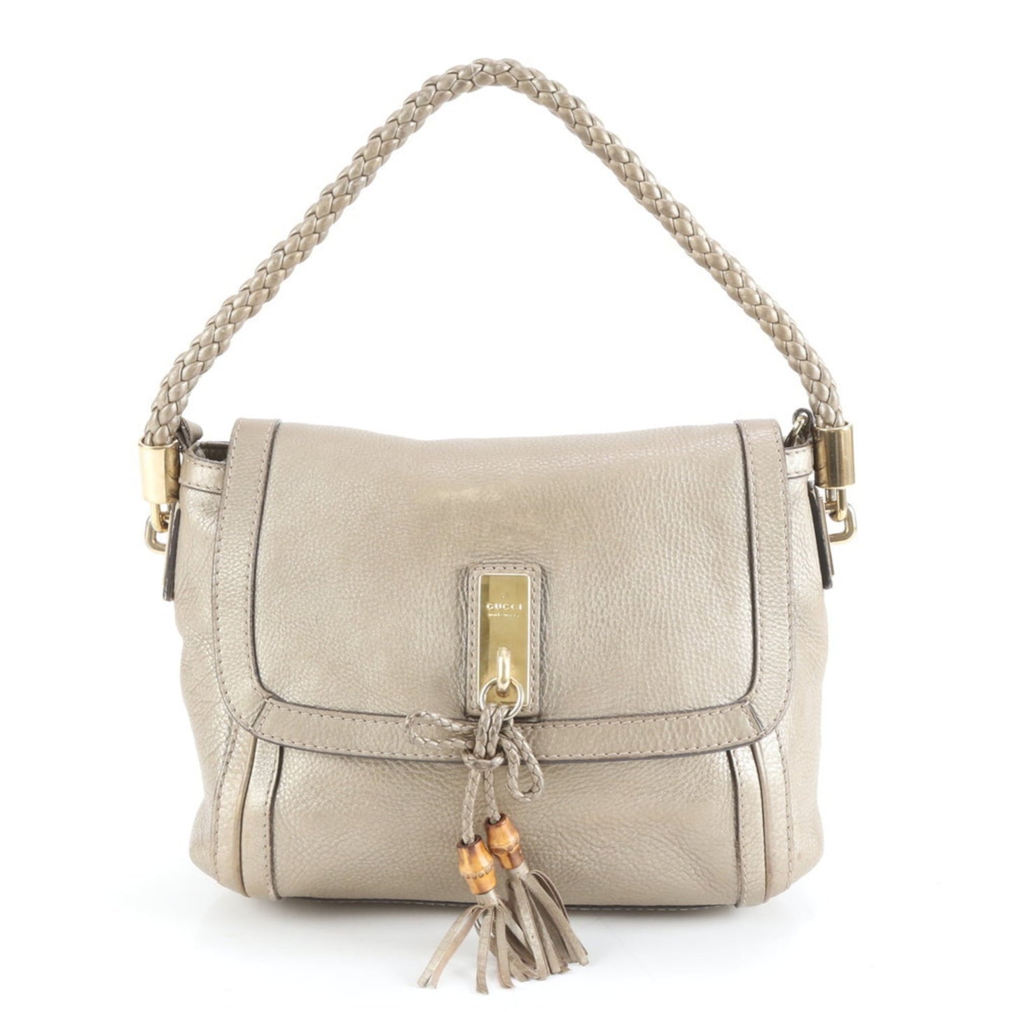 Gucci Gold Leather Shoulder Bag ( )