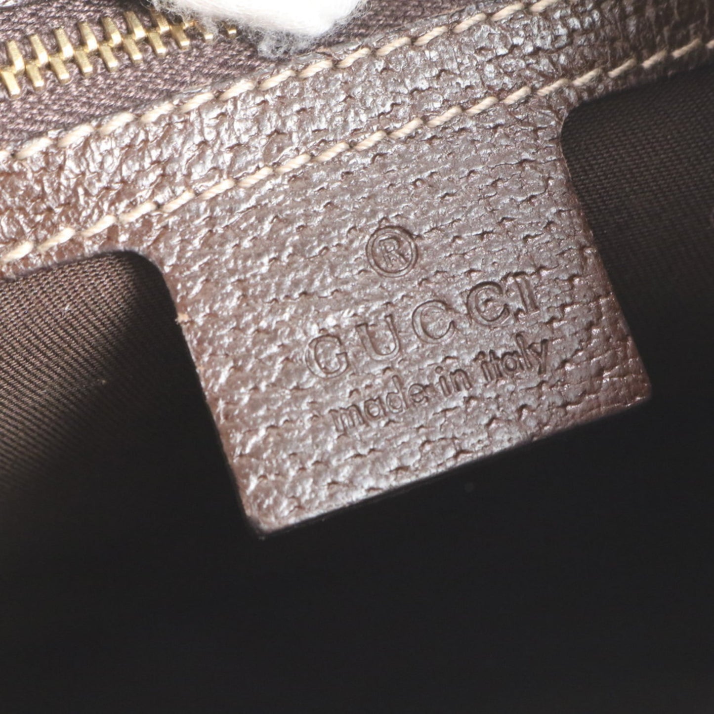 Gucci Brown Leather Canvas Shoulder Bag ( )