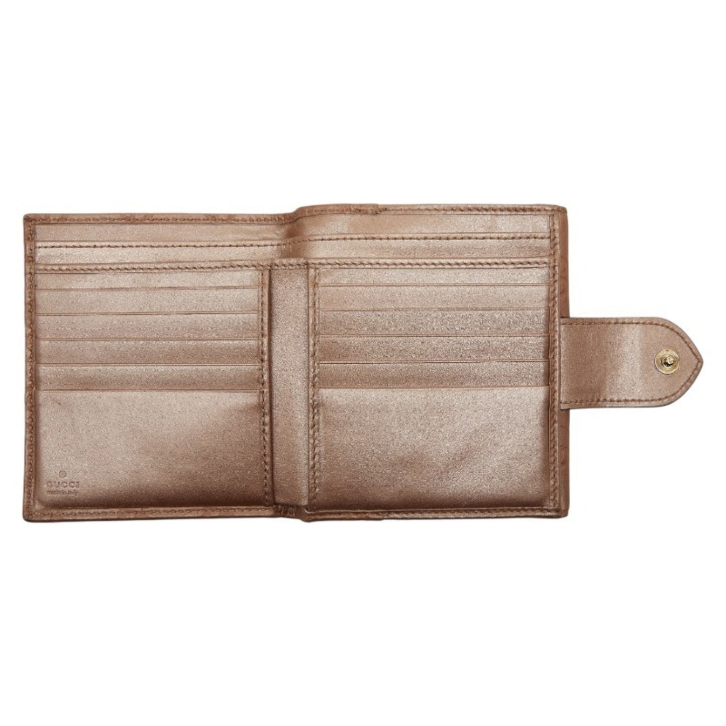 Gucci Beige Brown Canvas Leather Wallet (Bi-Fold) ( )