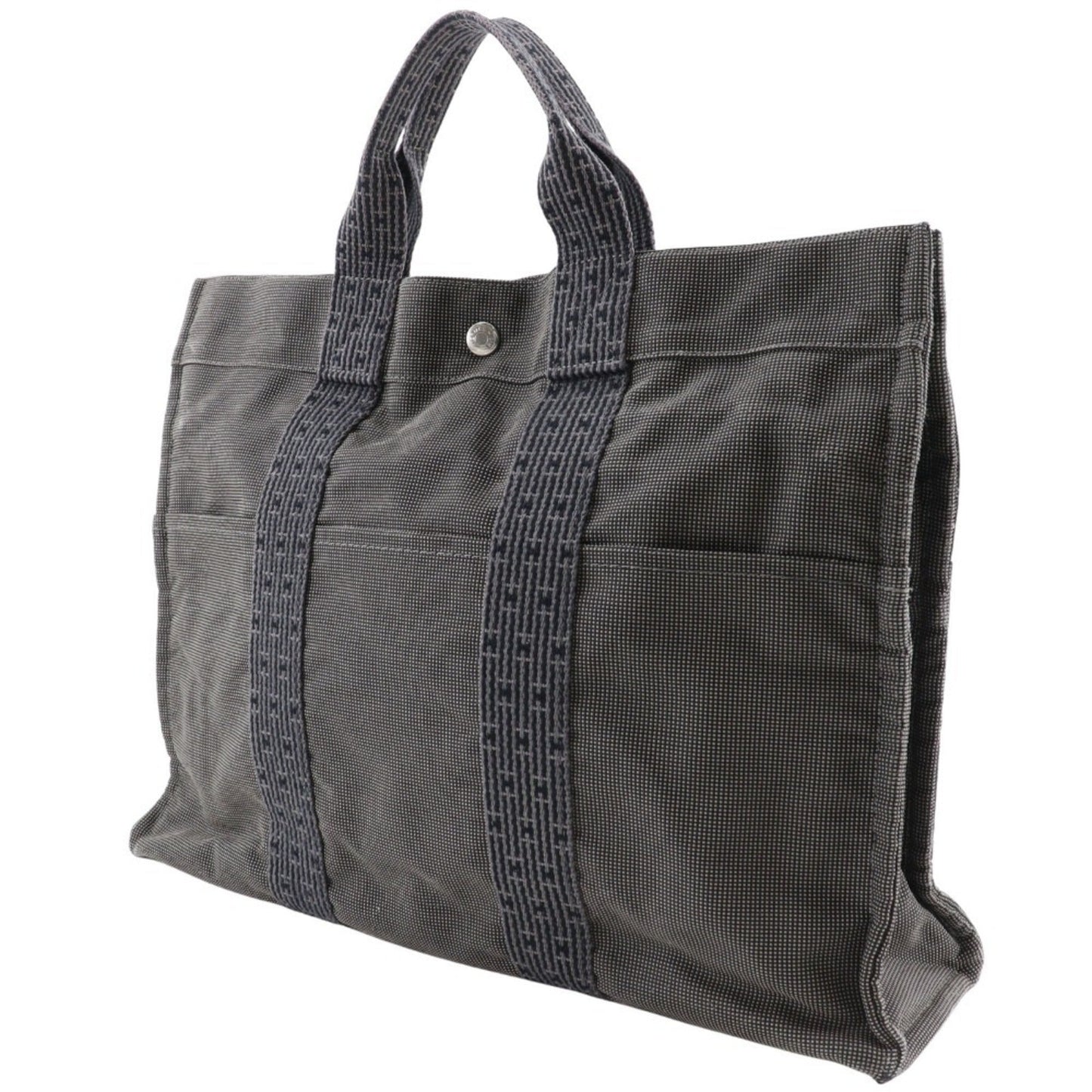 Hermes Gray Nylon Canvas Handbag ( )