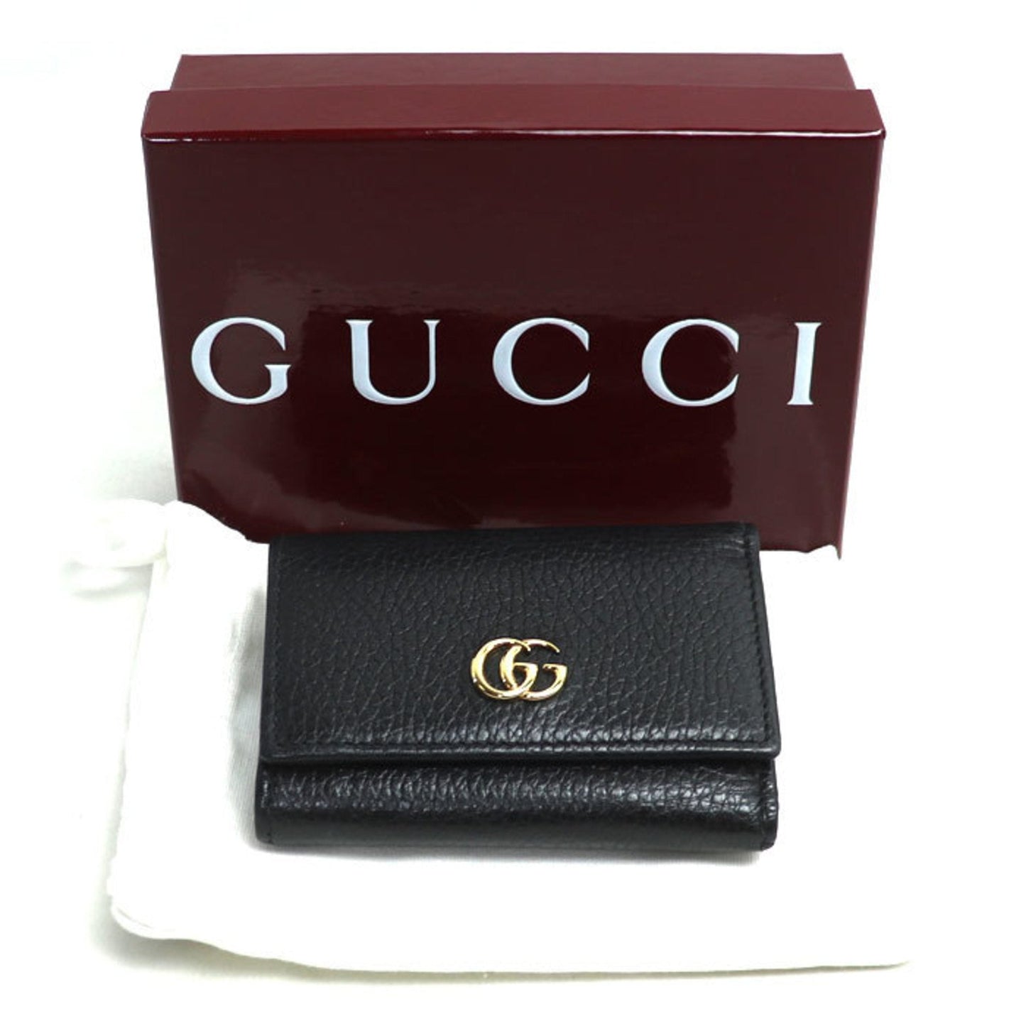 Gucci Black Leather Wallet (Tri-Fold) ( )