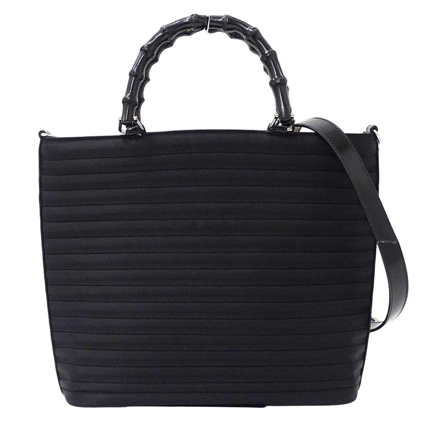 Gucci Black Nylon Handbag Shoulder Bag ( )
