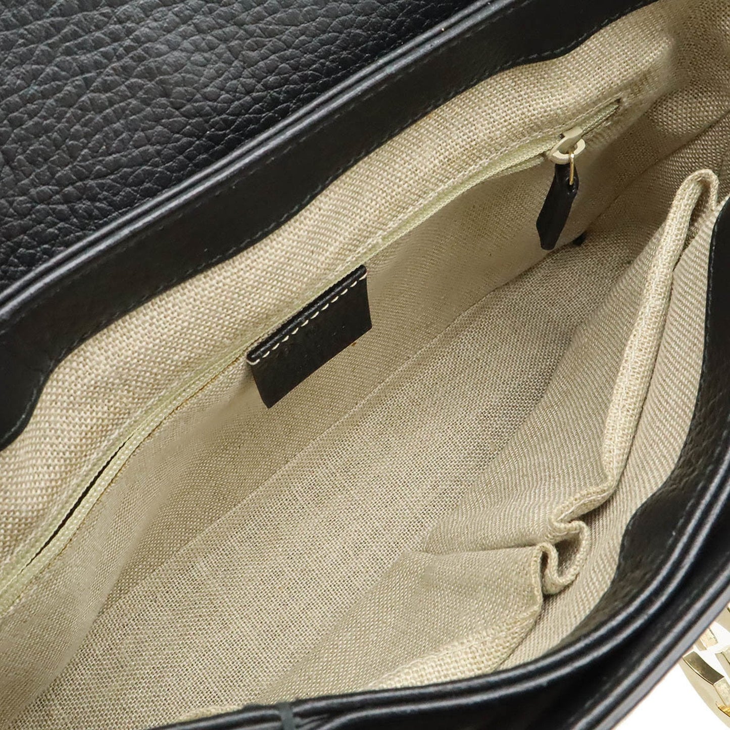 Gucci Black Leather Handbag Shoulder Bag ( )