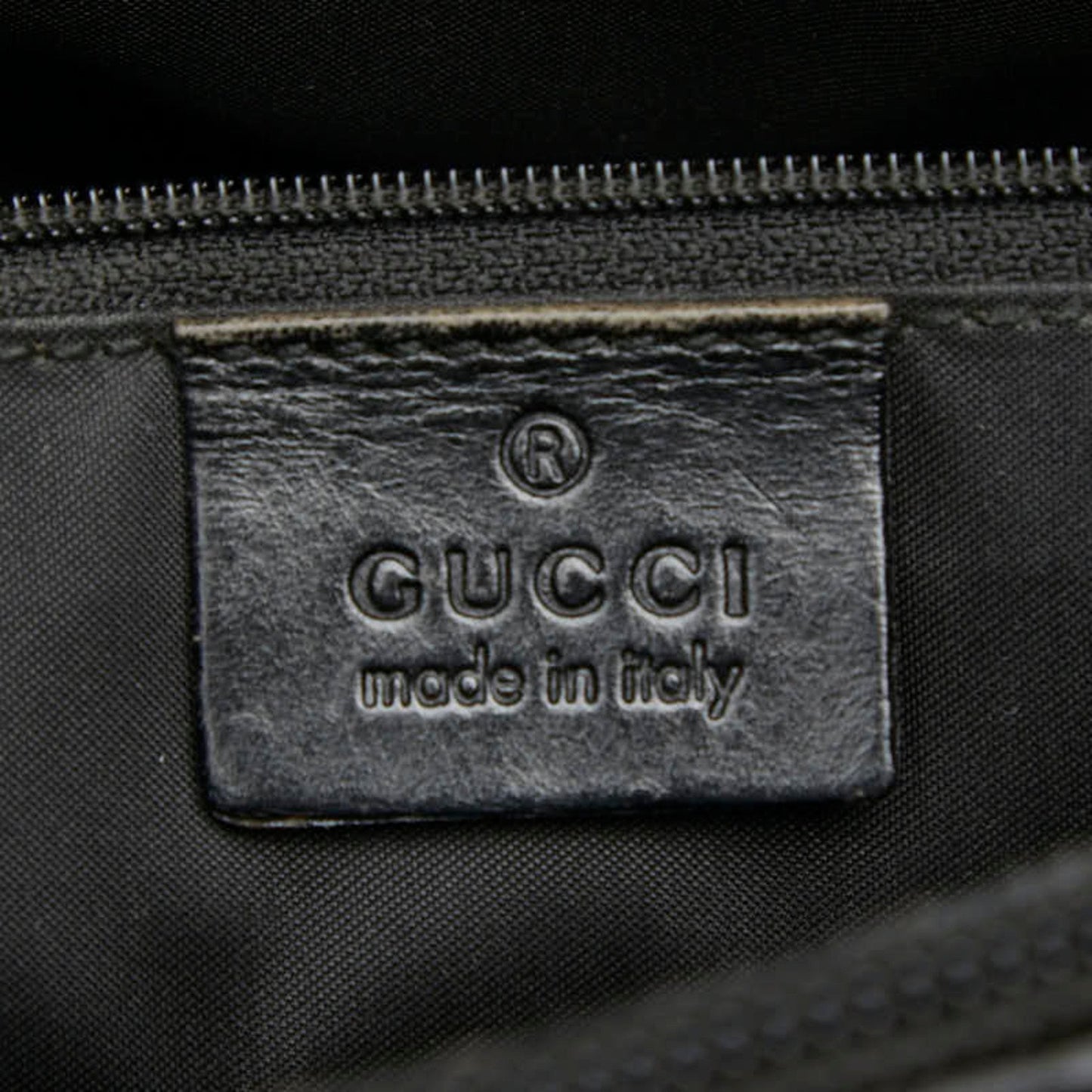 Gucci Bamboo Beige Black Canvas Handbag Tote Bag ( )