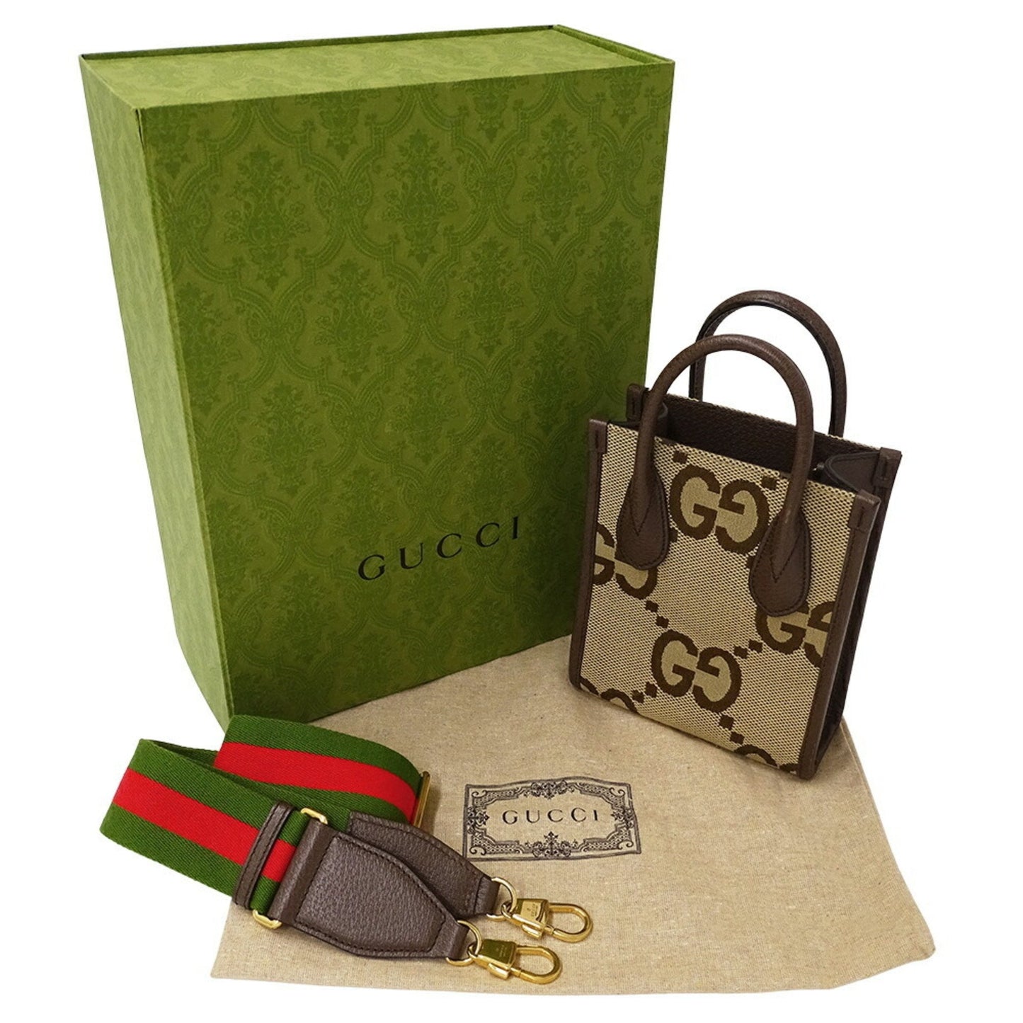 Gucci Gg Canvas Beige Brown Gg Canvas Handbag Shoulder Bag ( )
