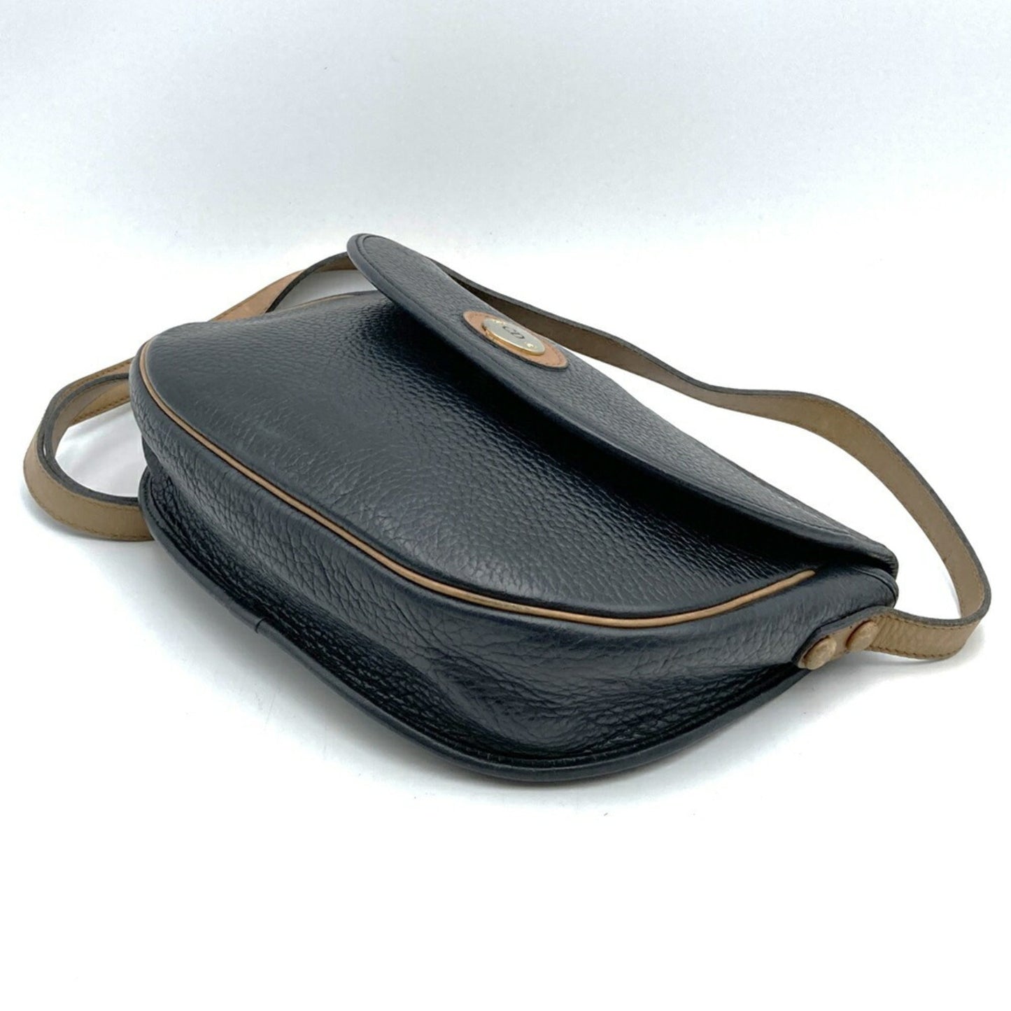 Christian Dior Black Leather Shoulder Bag ()