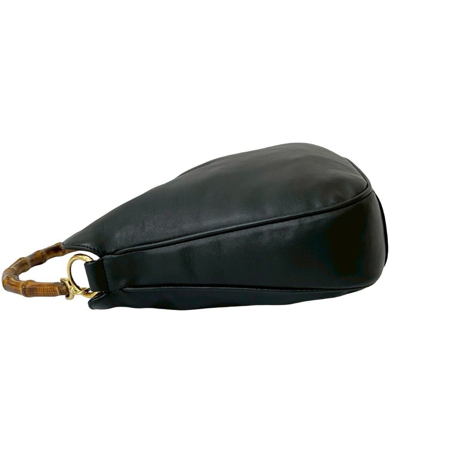 Gucci Black Leather Handbag Tote Bag ( )