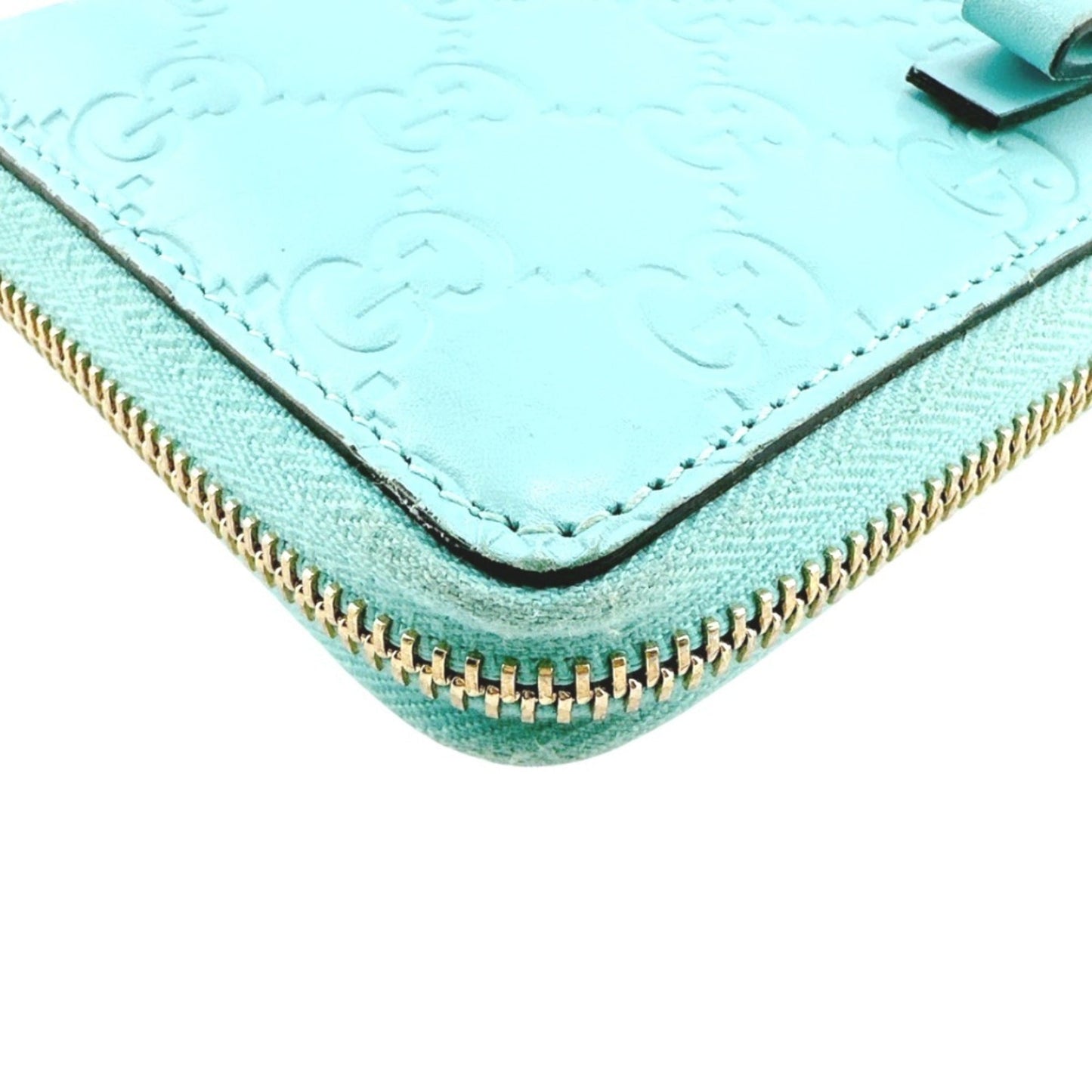 Gucci Blue Light Blue Leather Long Wallet (Bi-Fold) ( )
