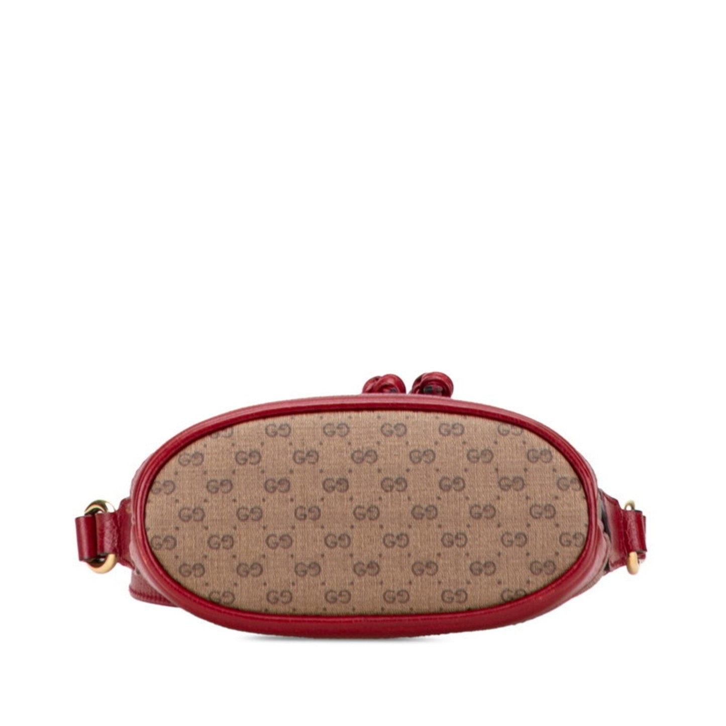 Gucci Brown Red Color Pvc Leather Shoulder Bag ( )
