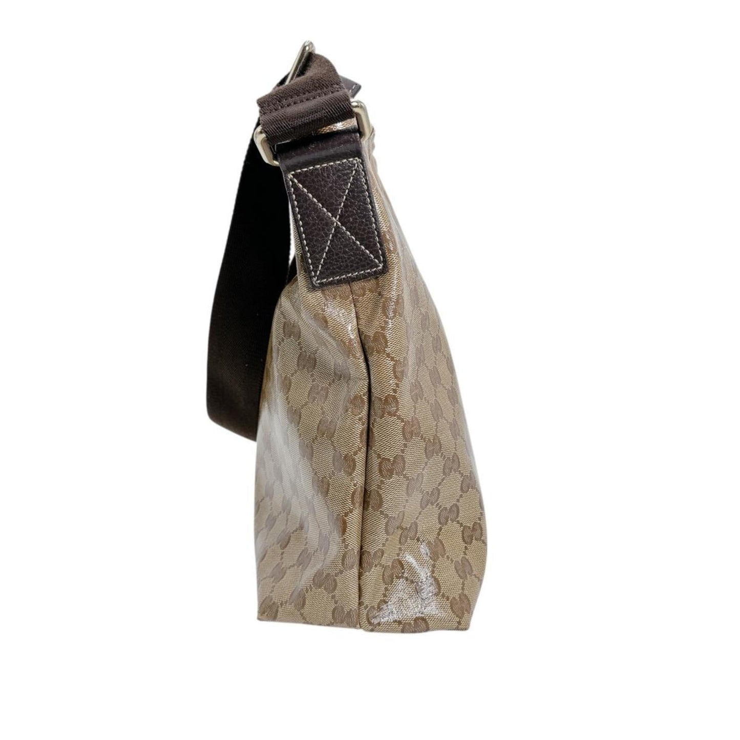 Gucci Brown Coated Canvas Pvc Shoulder Bag ( )