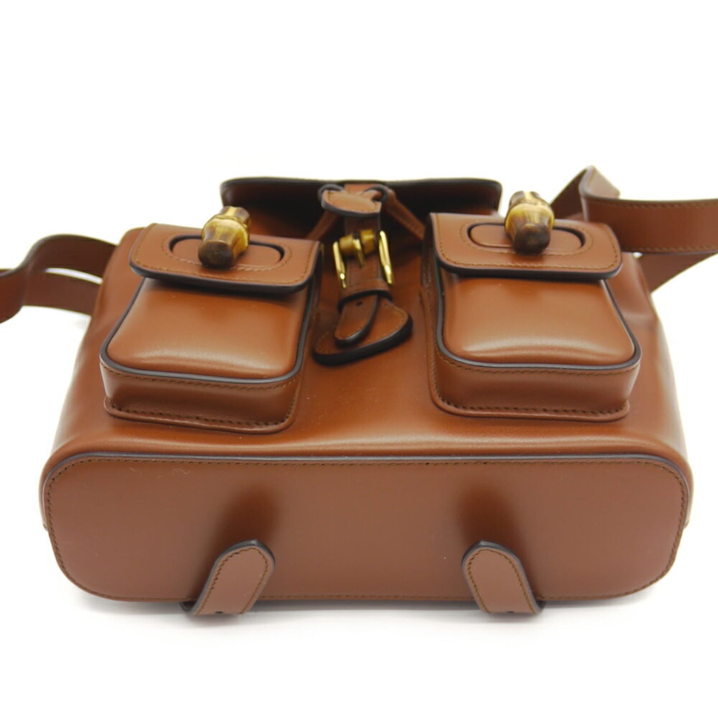Gucci Brown Leather Backpack ( )