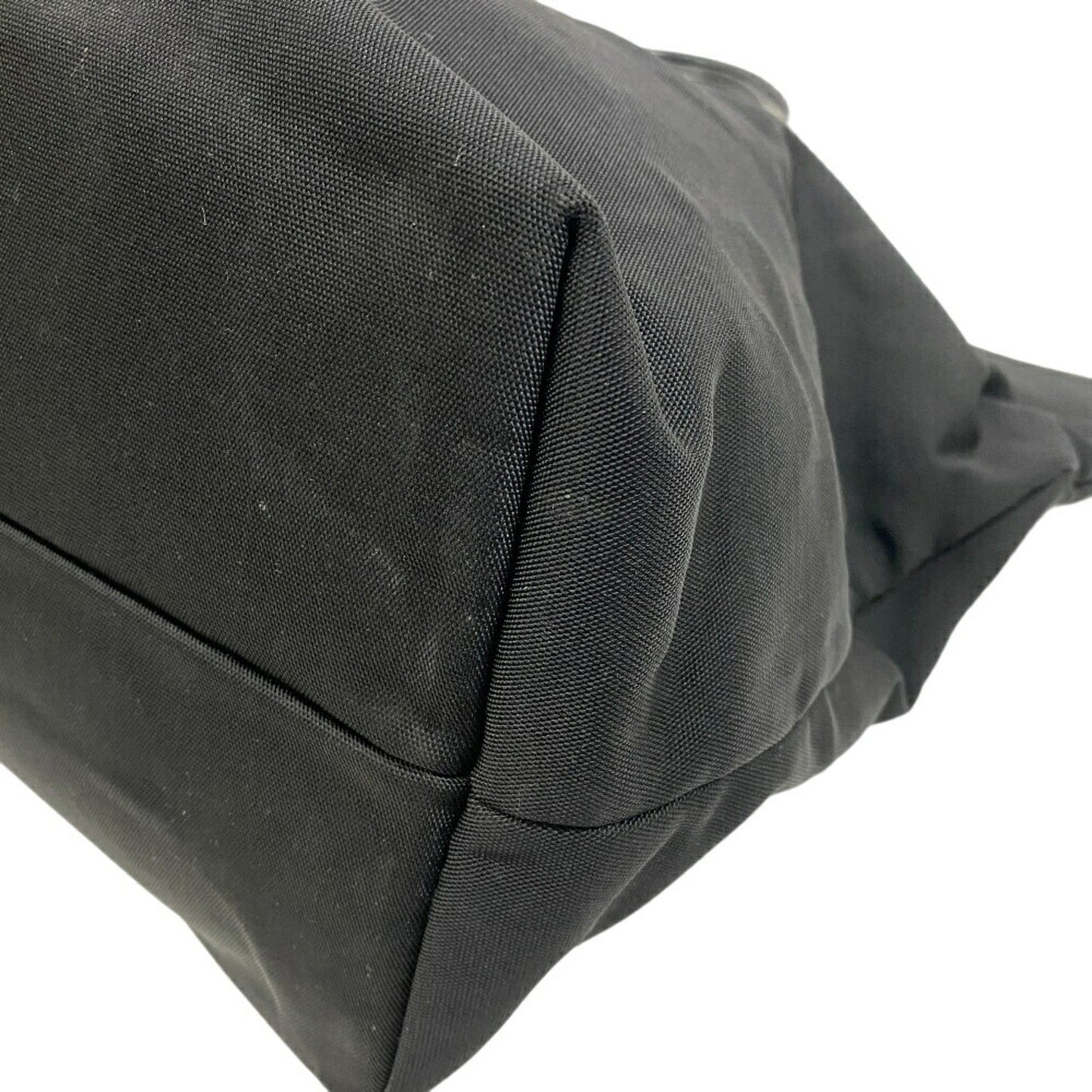 Gucci Black Nylon Leather Shoulder Bag Tote Bag ( )
