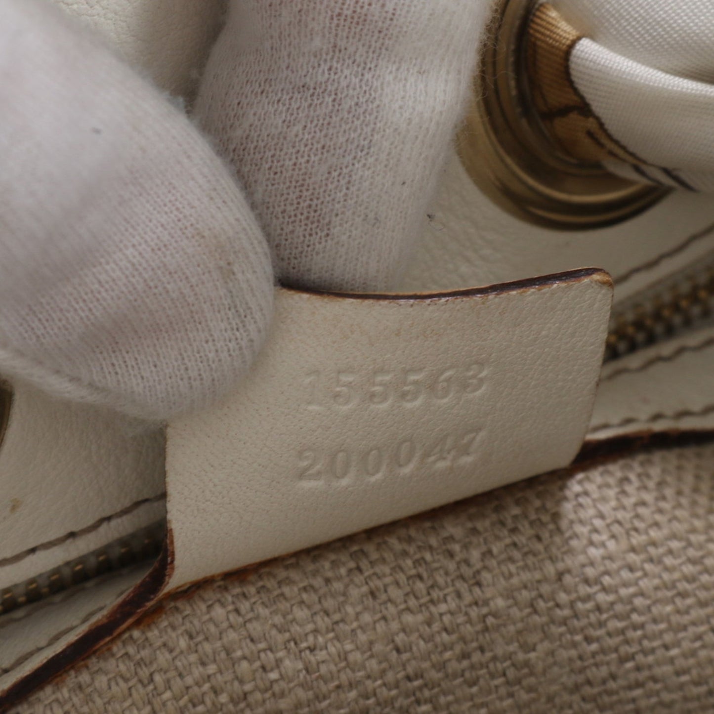 Gucci Brown Leather Canvas Shoulder Bag ( )