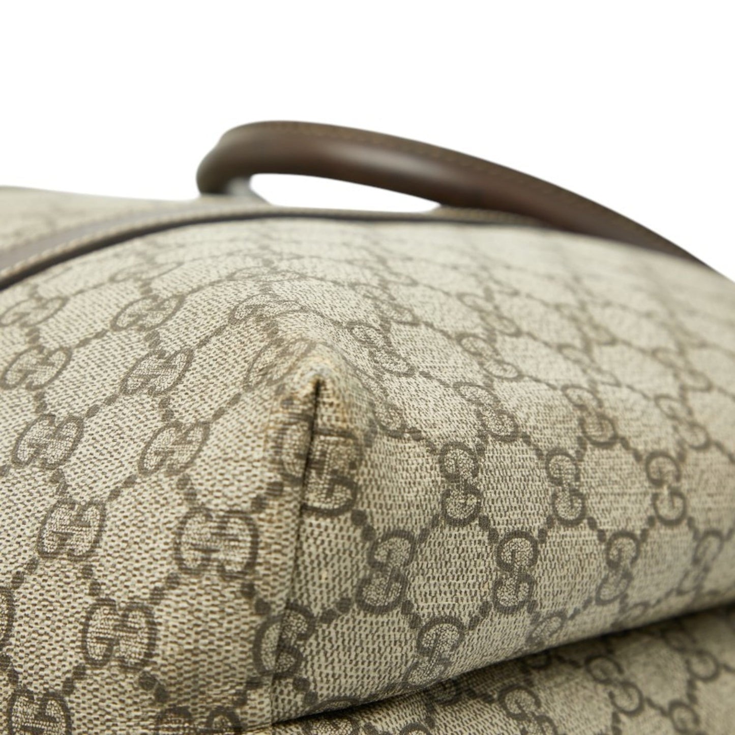 Gucci Beige Brown Pvc Leather Tote Bag ( )