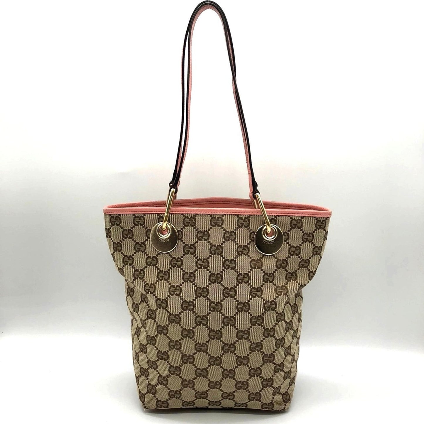 Gucci Beige Gg Canvas Tote Bag ( )