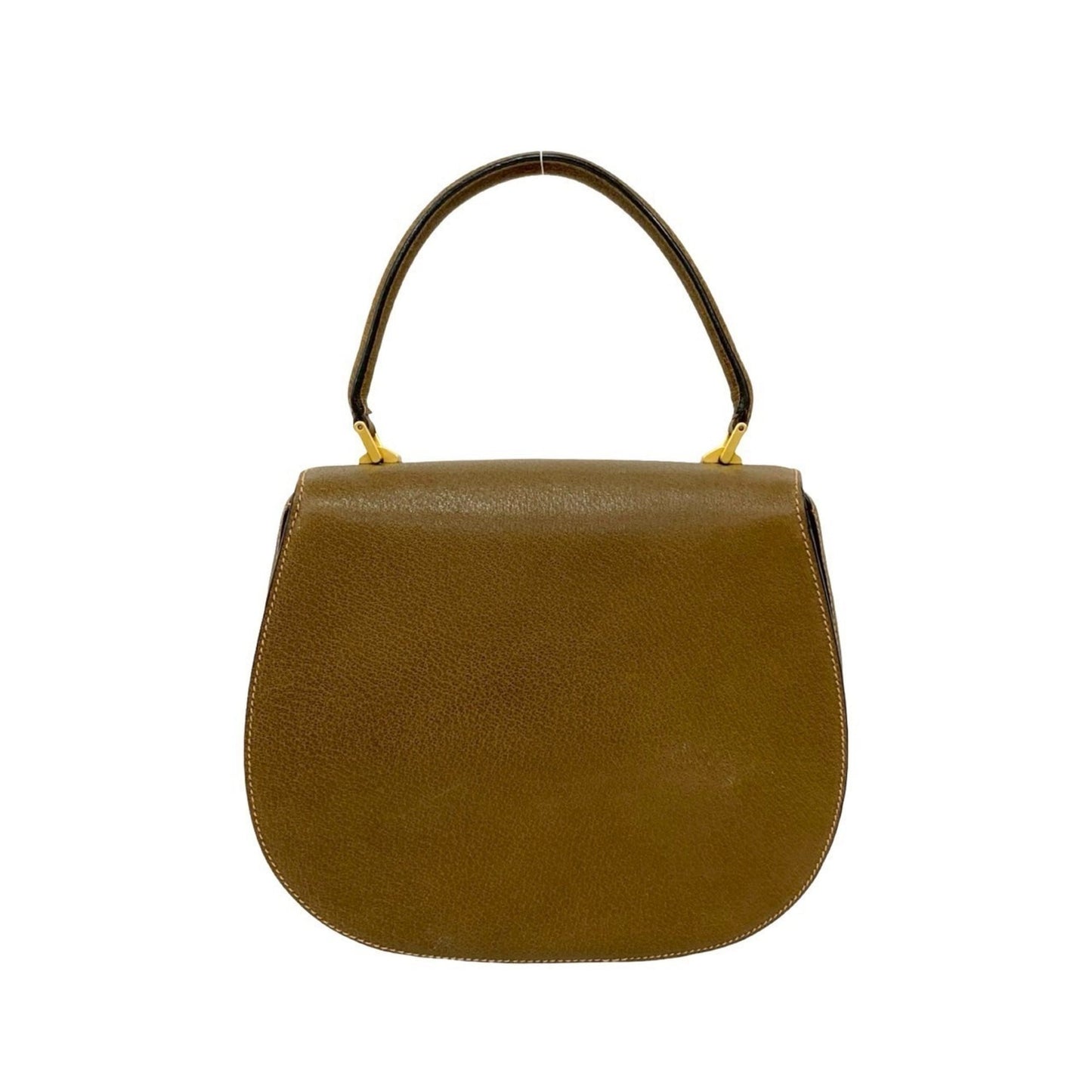 Gucci Brown Leather Handbag Tote Bag ( )