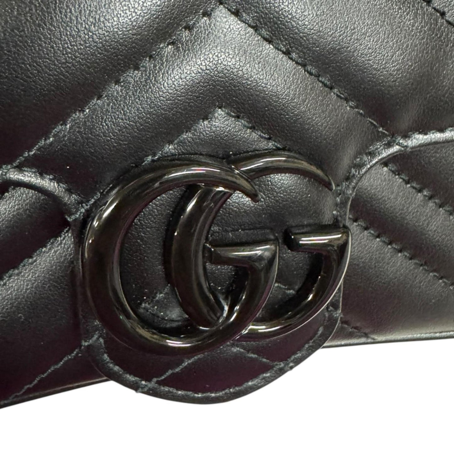 Gucci Gg Marmont Black Leather Shoulder Bag ( )