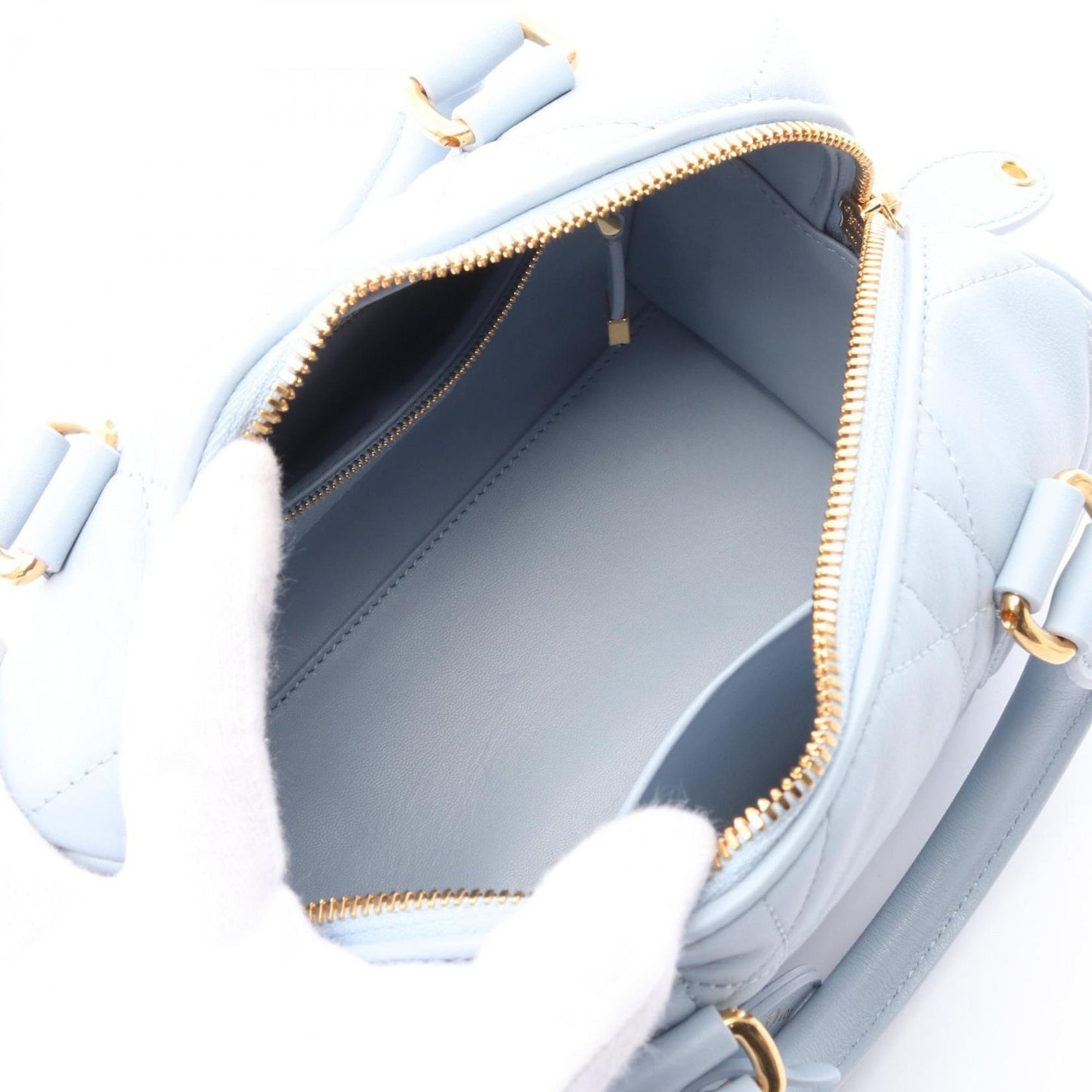Christian Dior Blue Leather Handbag ()