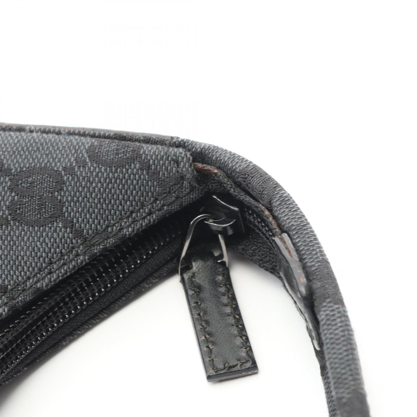 Gucci Gray Canvas Leather Shoulder Bag ( )