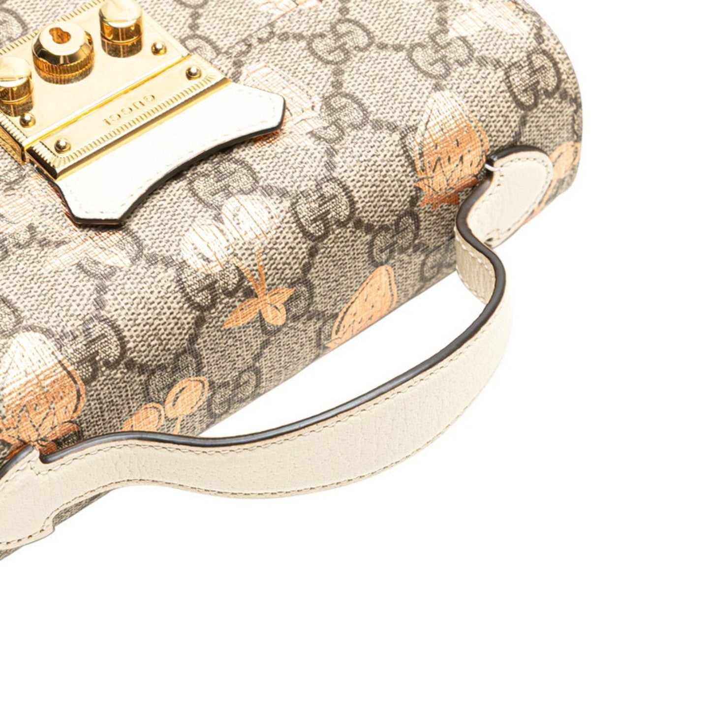 Gucci Padlock Beige Pvc Leather Handbag Shoulder Bag ( )