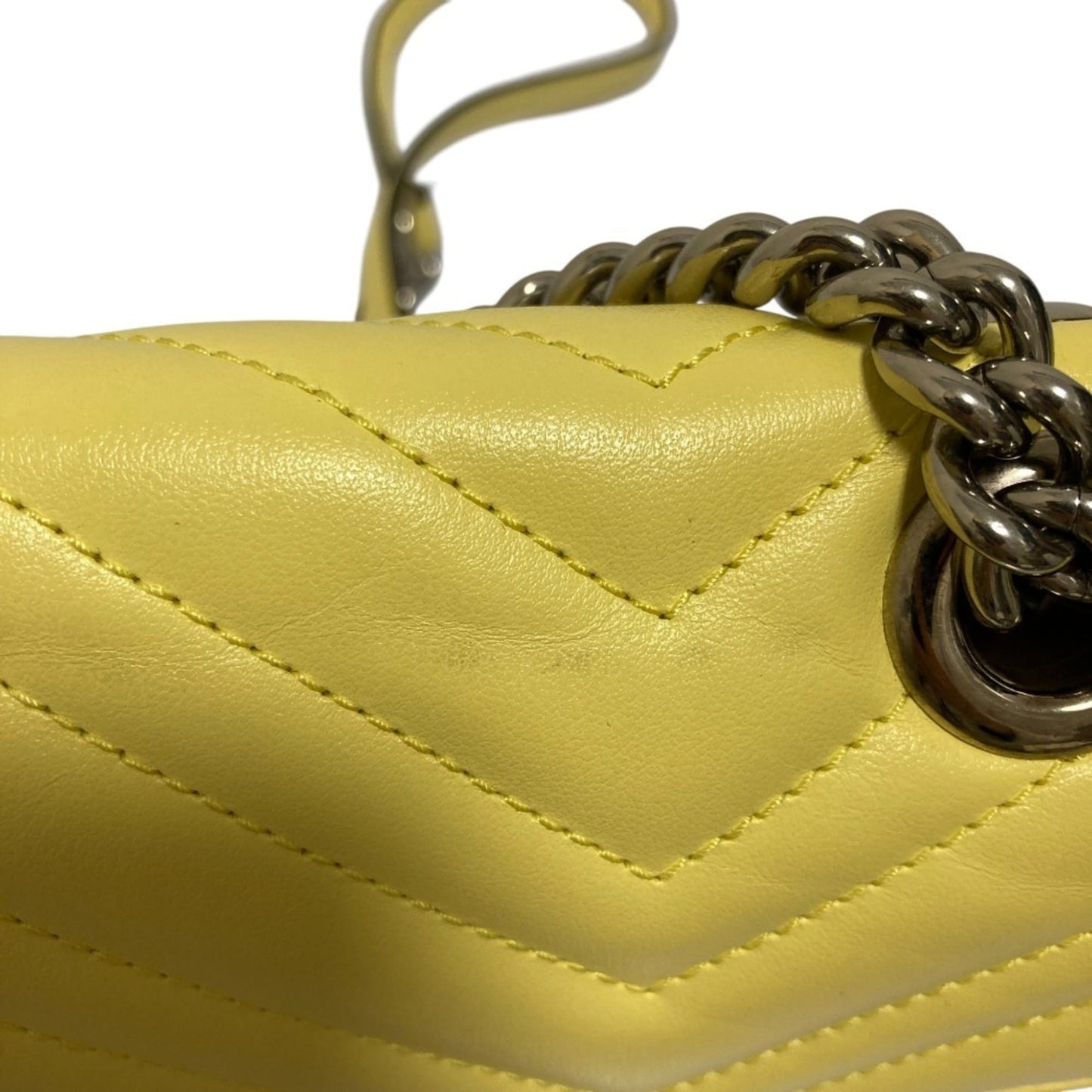 Gucci Yellow Quilting Leather Shoulder Bag ( )