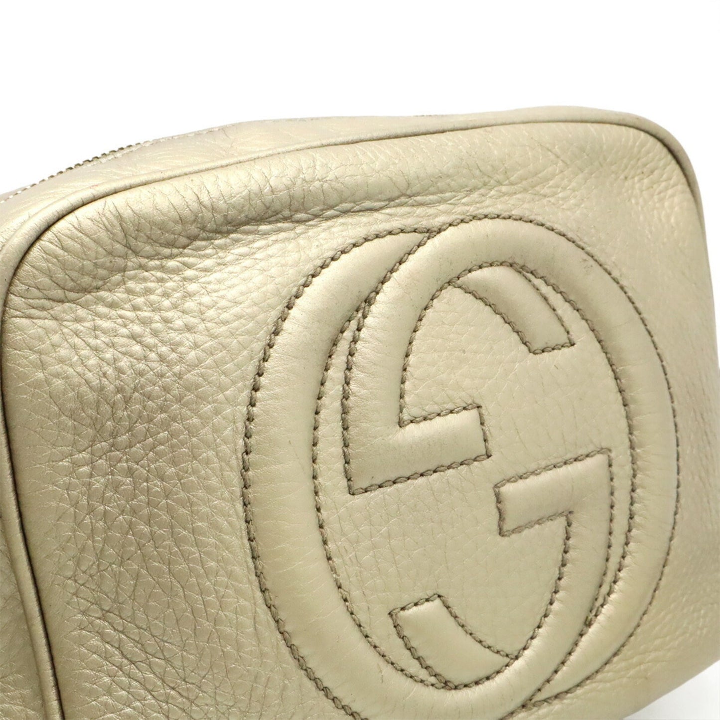 Gucci Gold Leather Pochette Shoulder Bag ( )