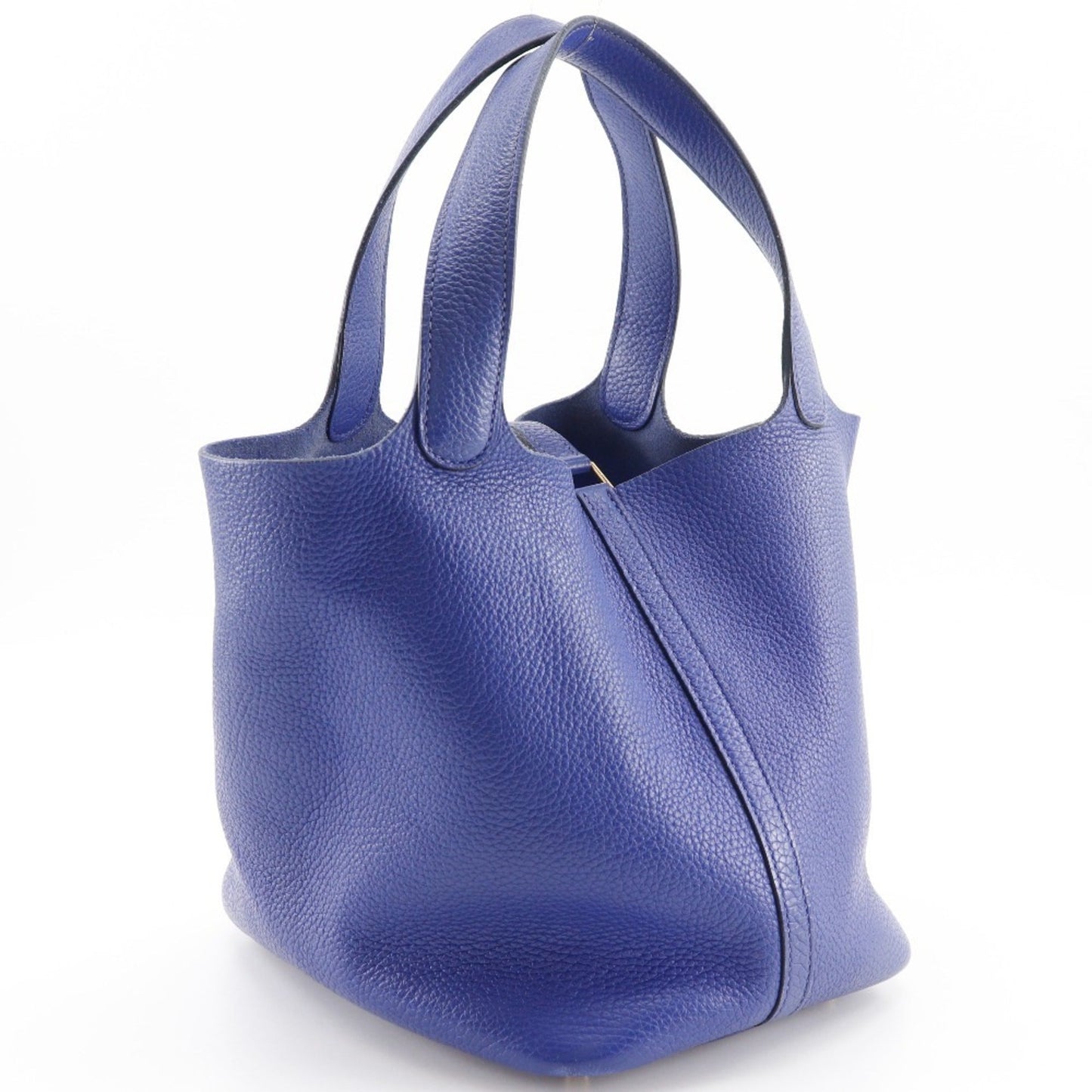 Hermes Picotin Blue Electric Taurillon Clemence Leather Handbag ( )