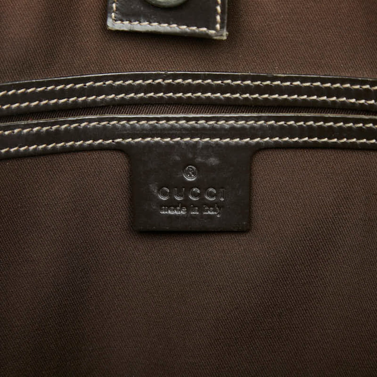 Gucci Beige Brown Pvc Leather Tote Bag ( )