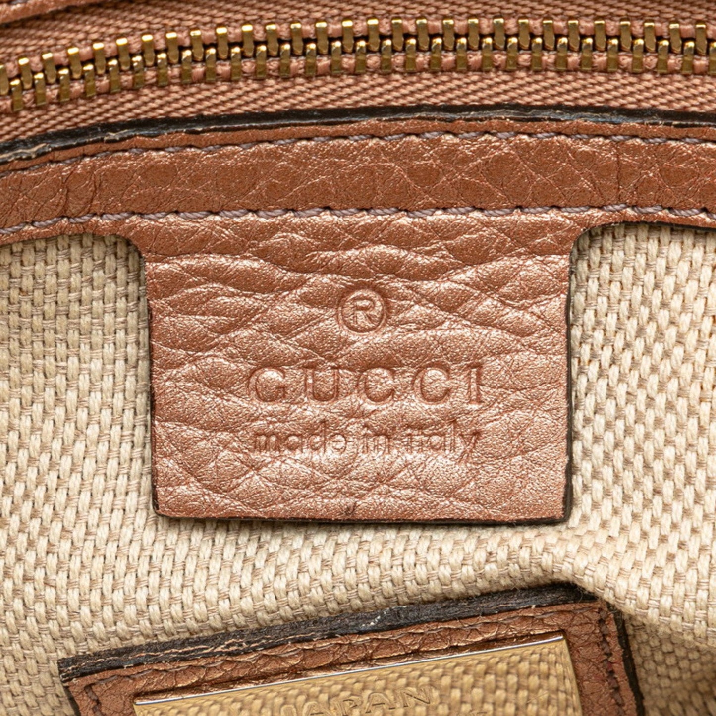 Gucci Gold Pink Leather Shoulder Bag ( )