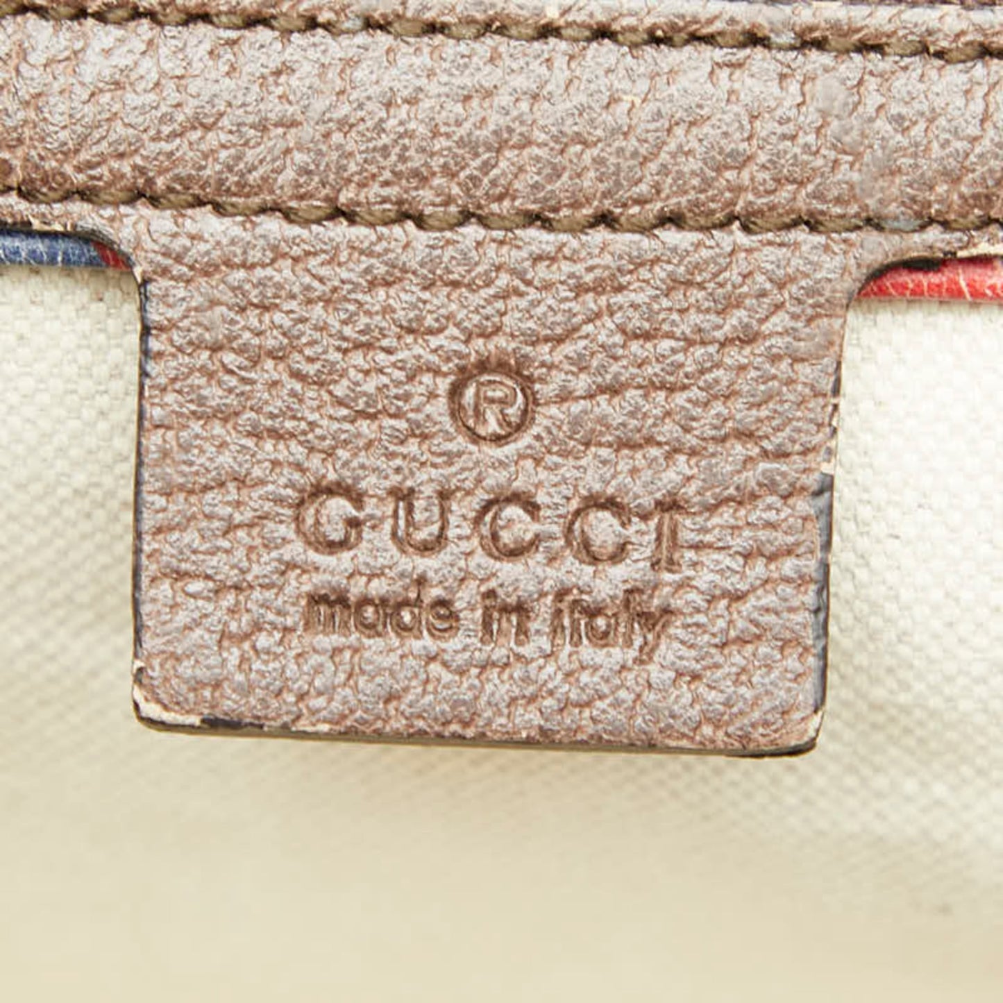 Gucci Beige Multi-Color Pvc Leather Shoulder Bag Tote Bag ( )