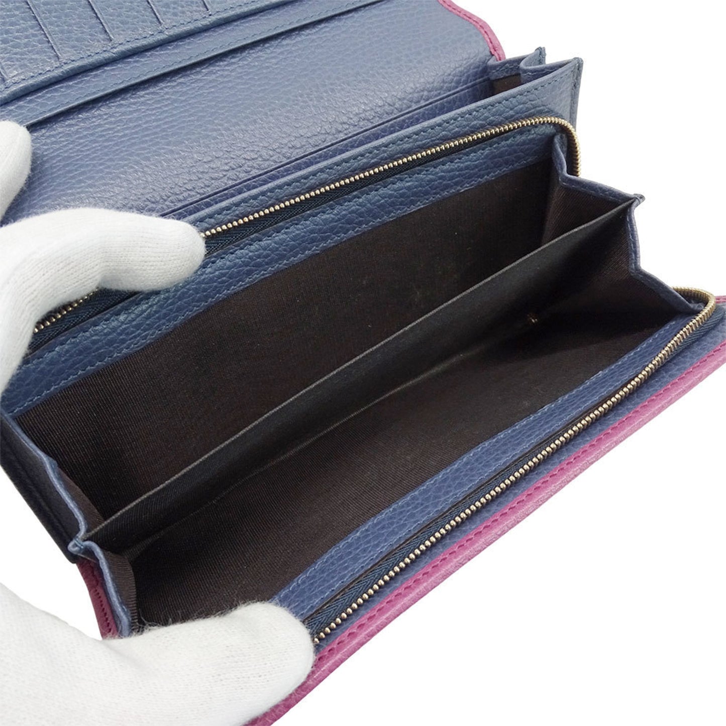 Gucci Purple Leather Long Wallet (Bi-Fold) ( )