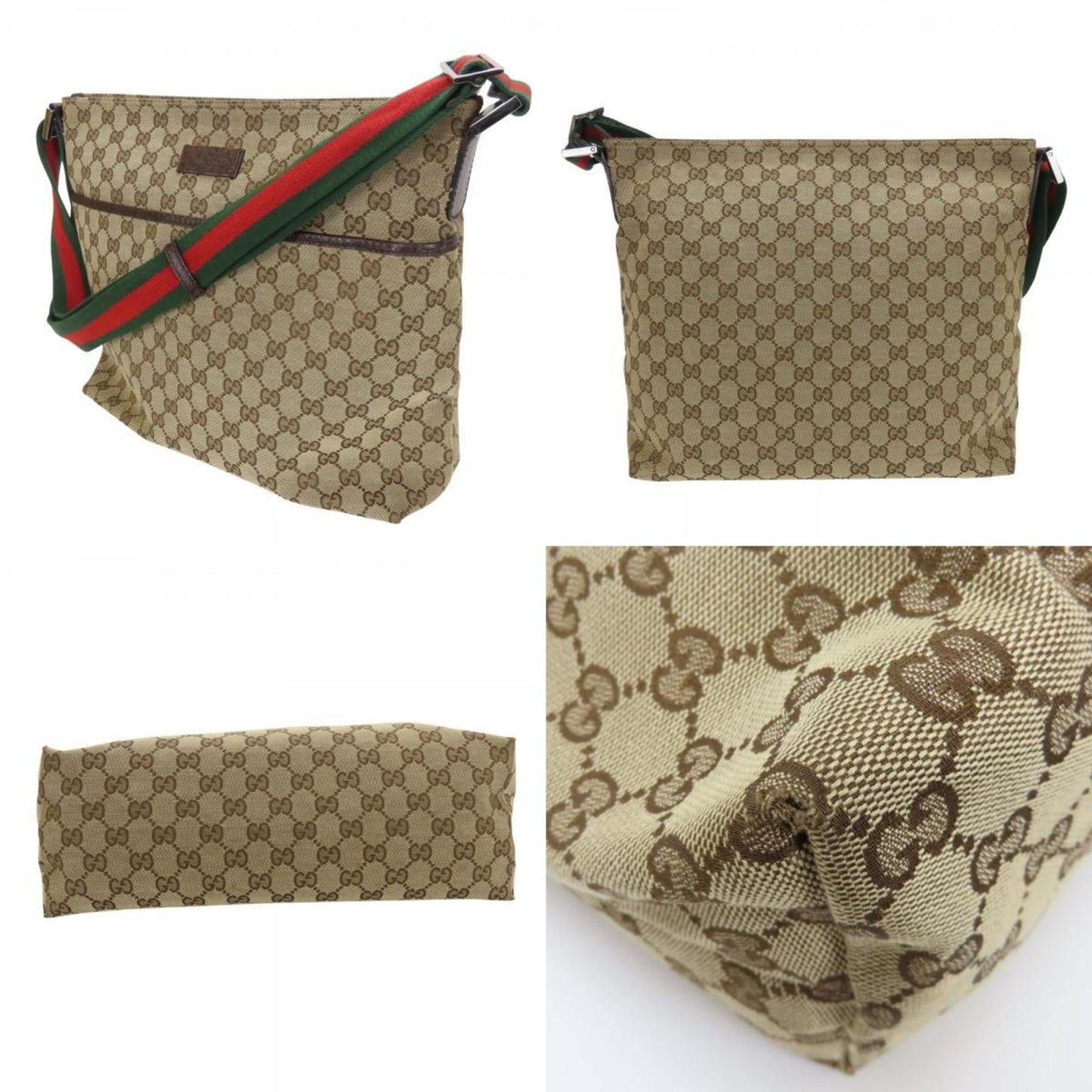 Gucci Beige Gg Canvas Shoulder Bag ( )