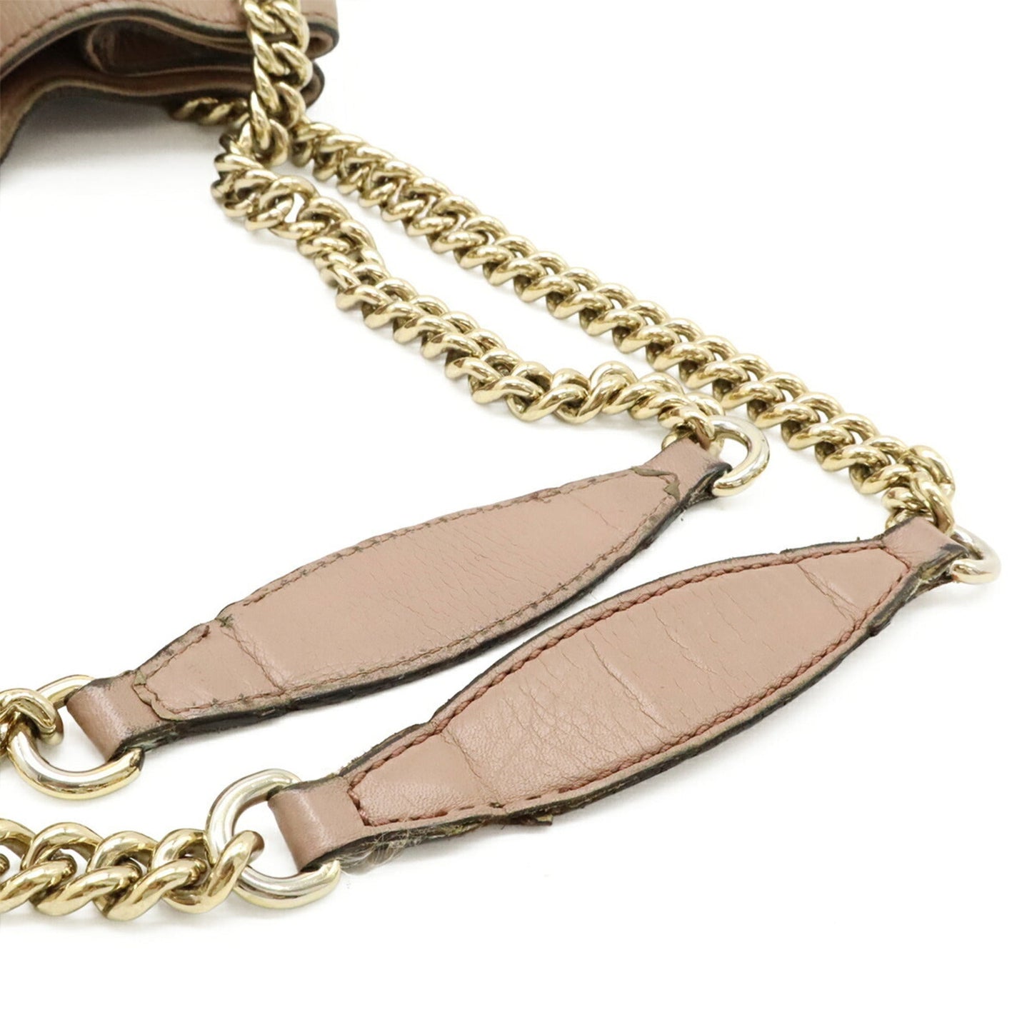 Gucci Pink Leather Shoulder Bag Tote Bag ( )