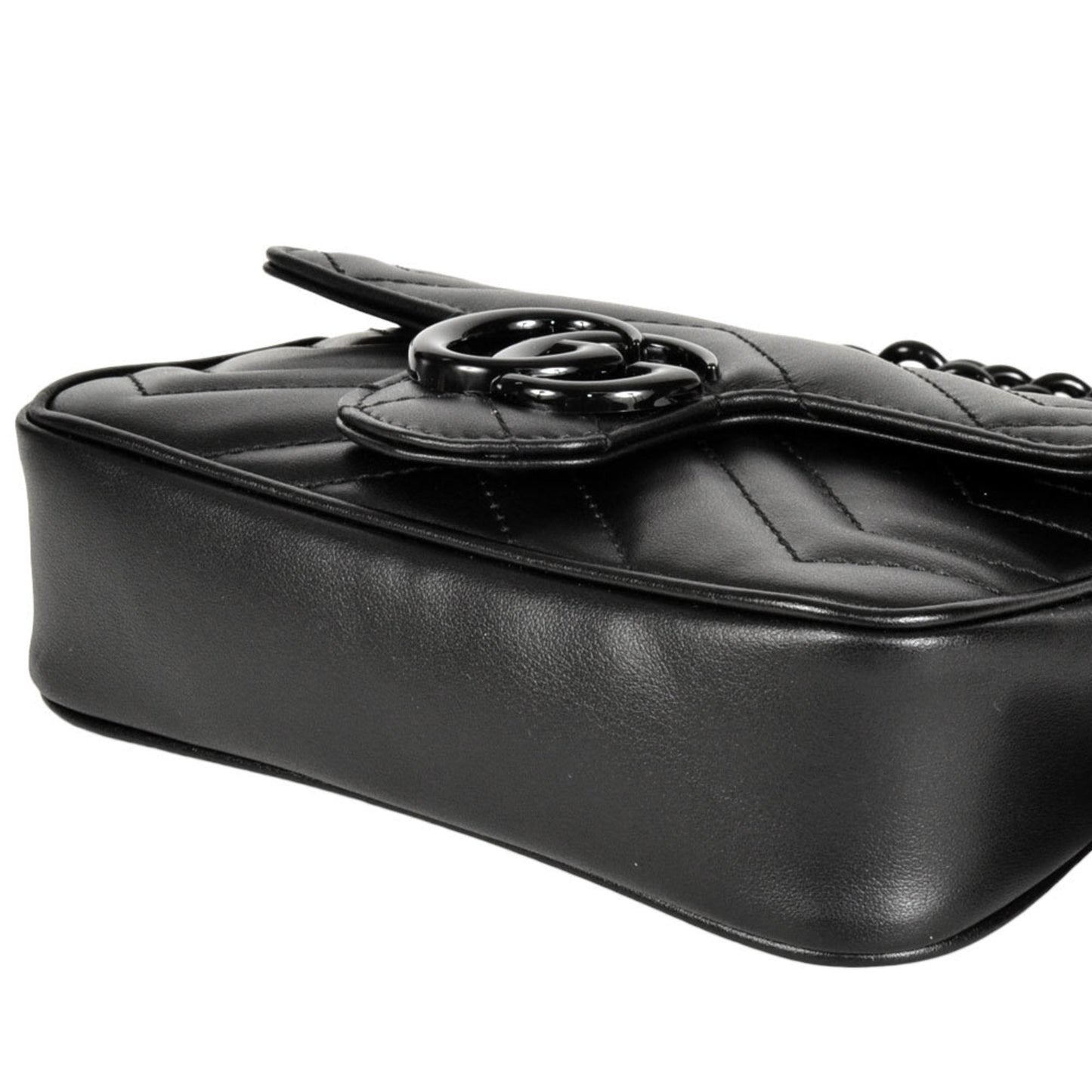 Gucci Black Leather Shoulder Bag ( )