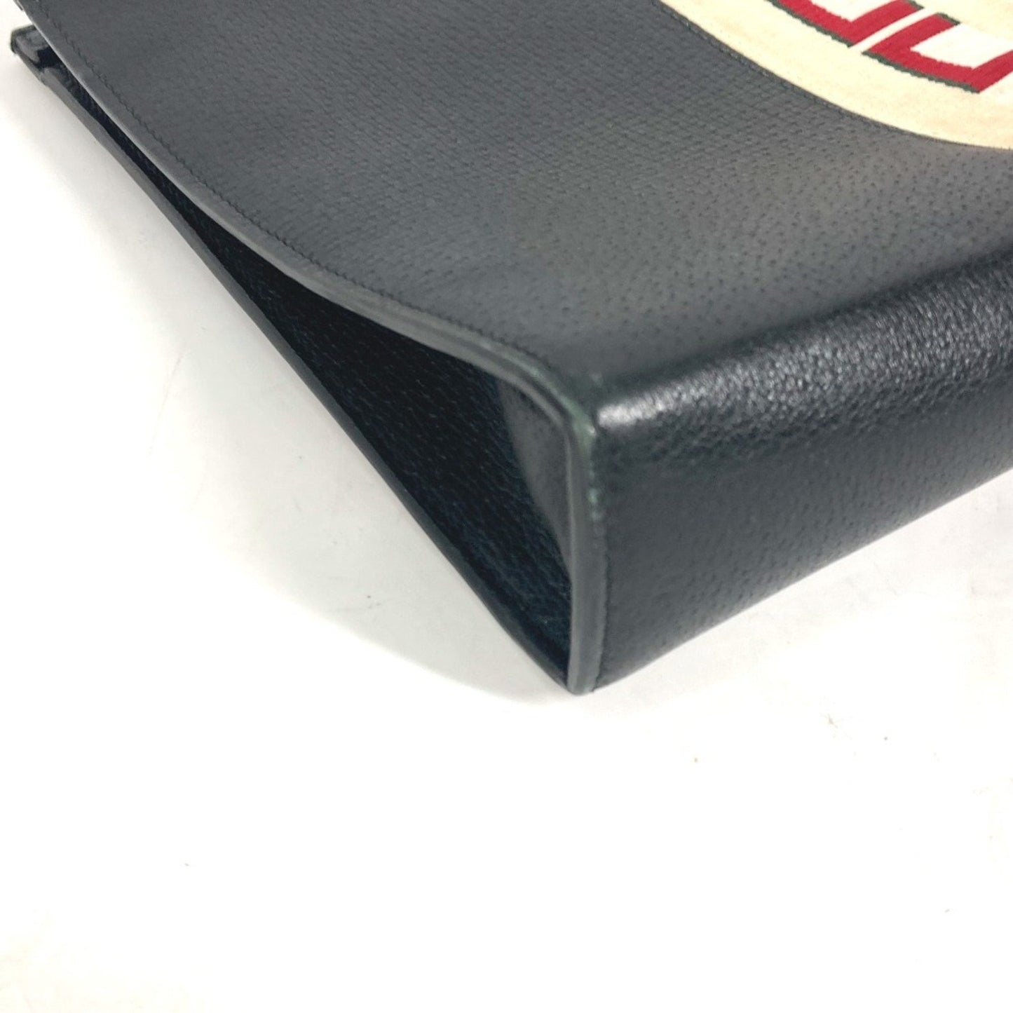 Gucci Black Leather Clutch Bag Pouch ( )