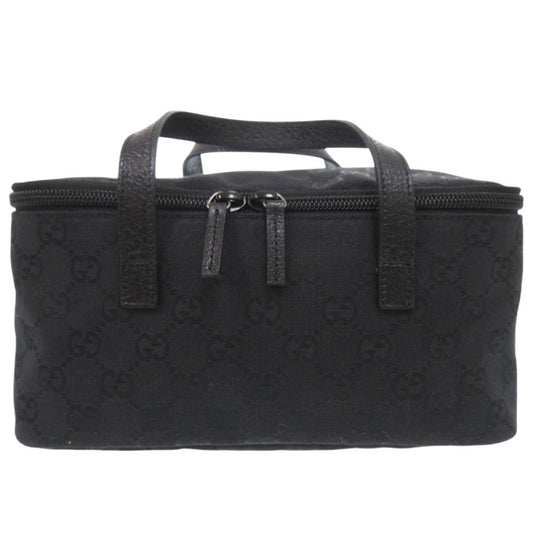 Gucci Black Gg Canvas Pouch Vanity Bag ( )