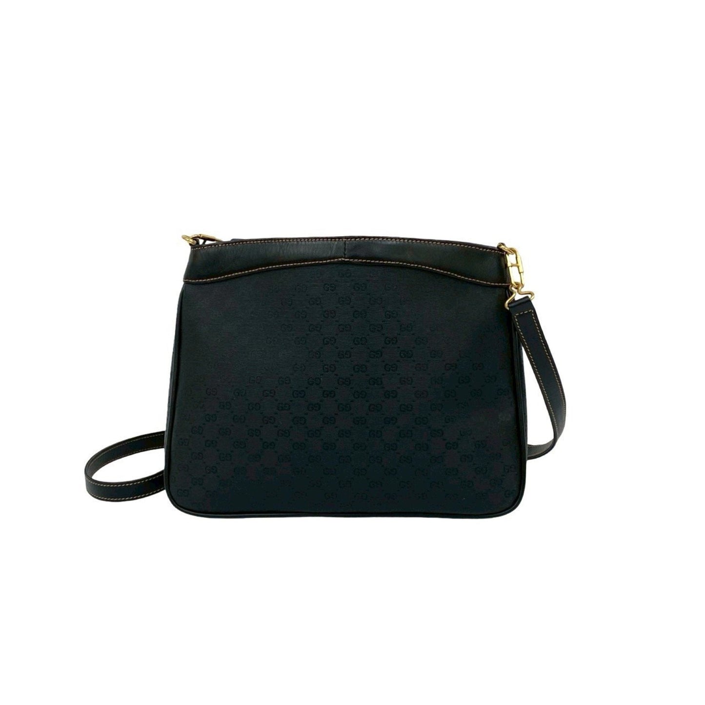Gucci Black Leather Pvc Pochette Shoulder Bag ( )