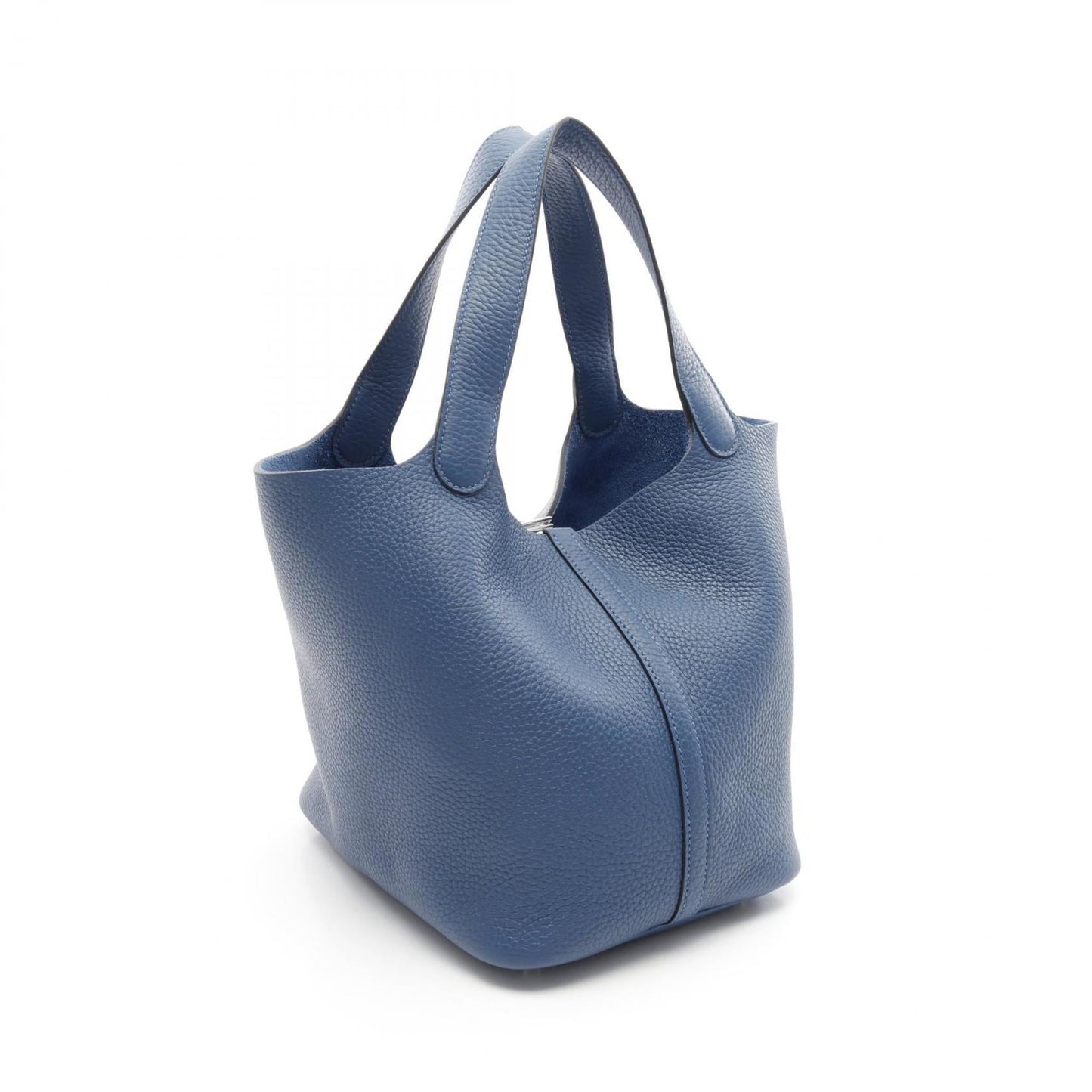 Hermes Picotin Blue Taurillon Clemence Leather Leather Handbag ( )