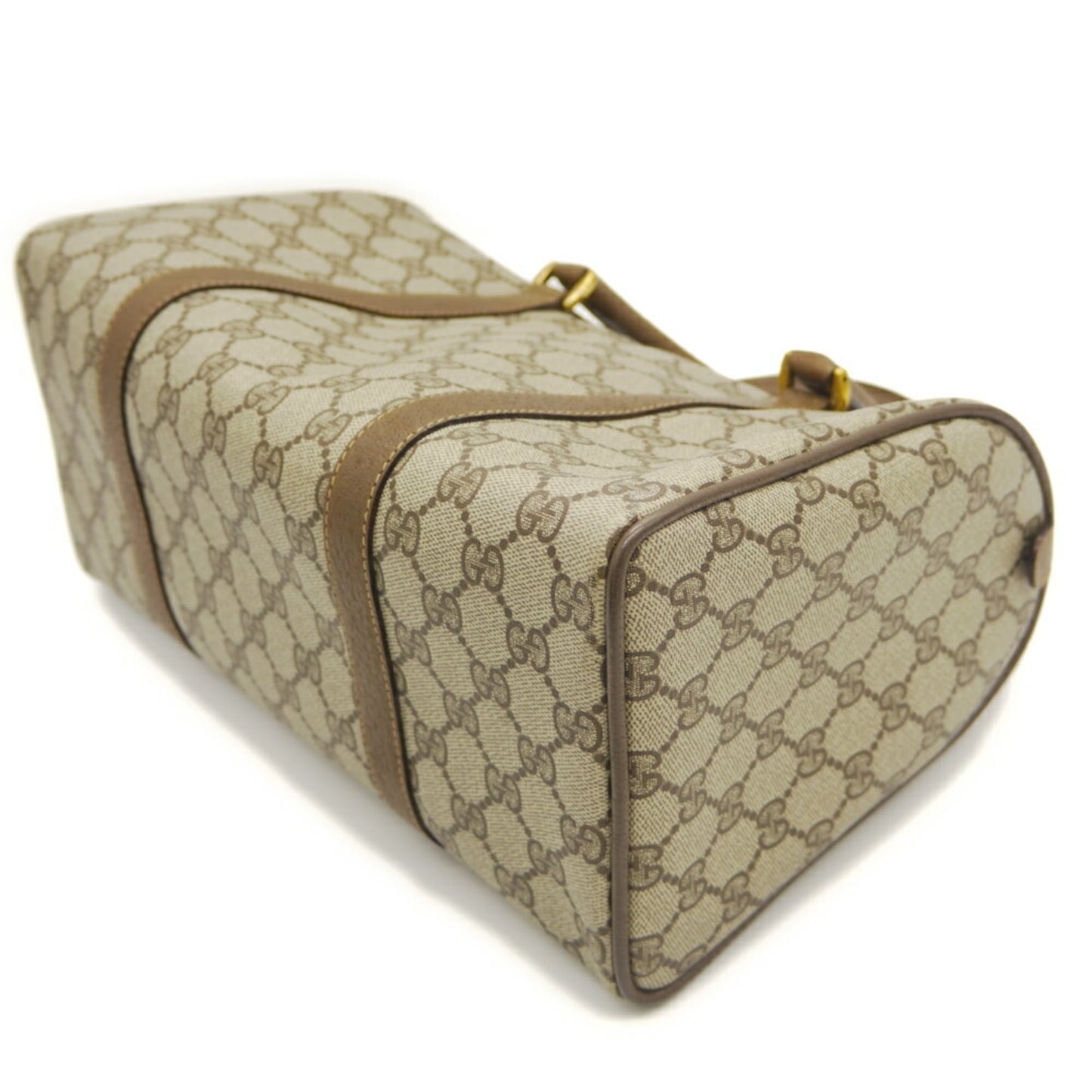 Gucci Beige Pvc Leather Boston Bag ( )