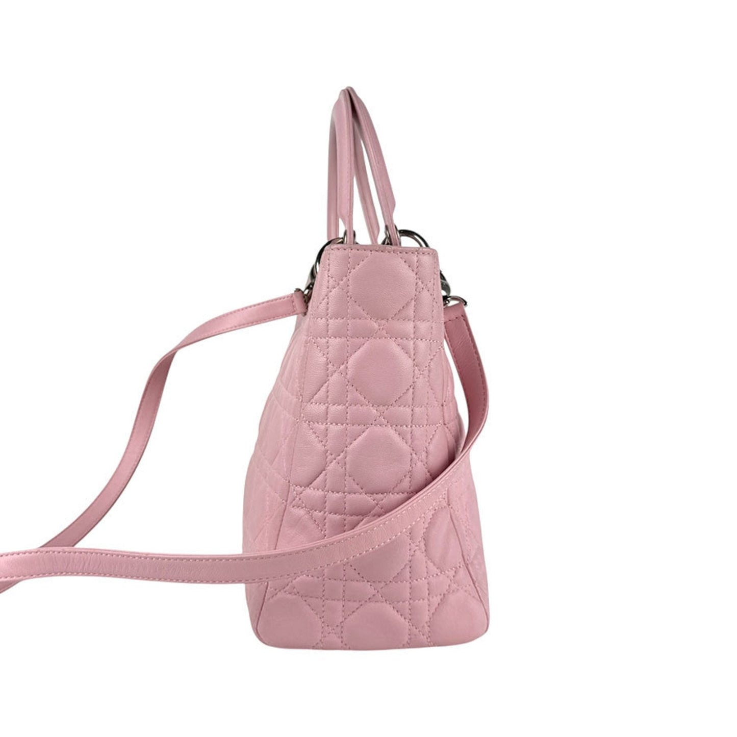 Christian Dior Pink Leather Handbag Shoulder Bag ()