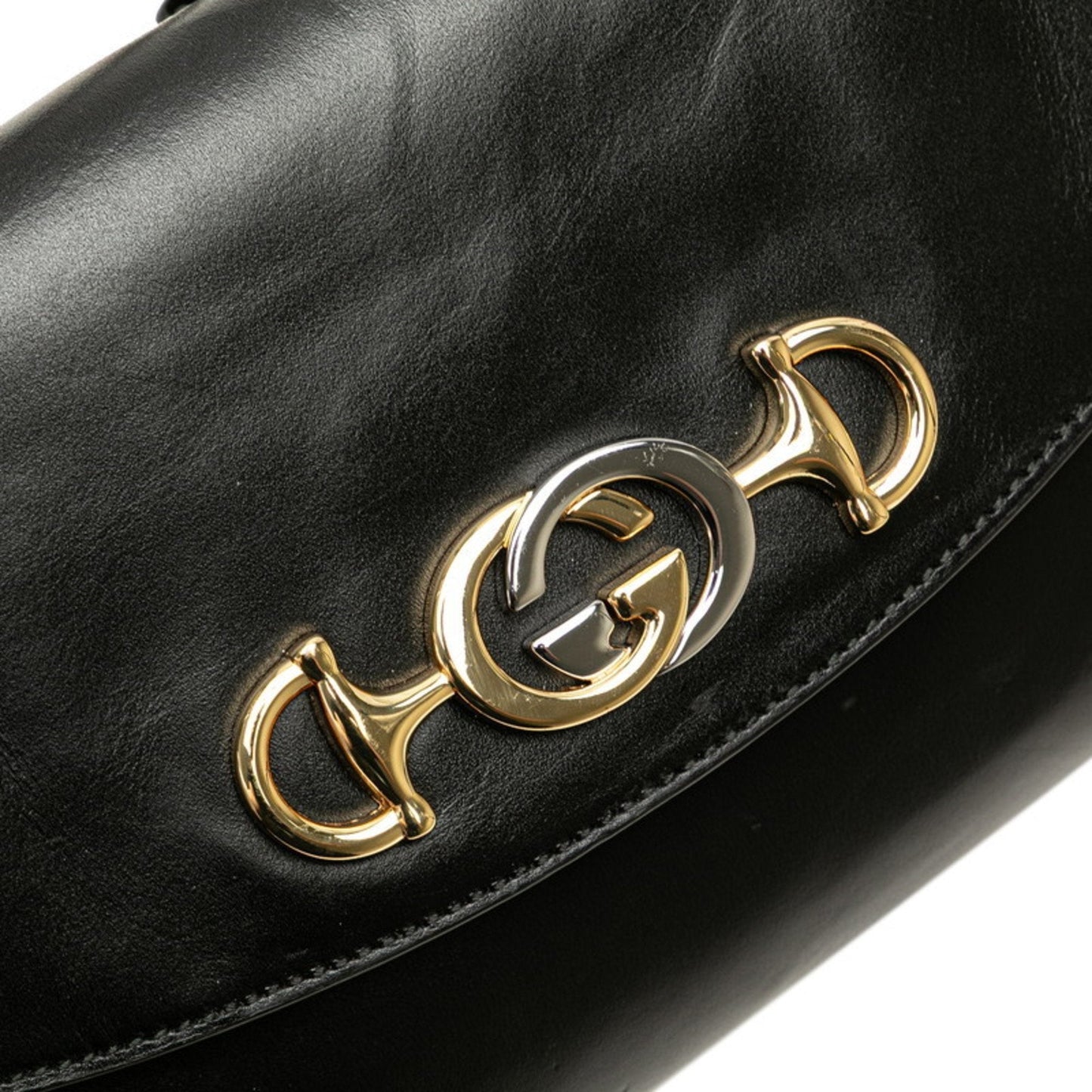 Gucci Black Leather Handbag Shoulder Bag ( )