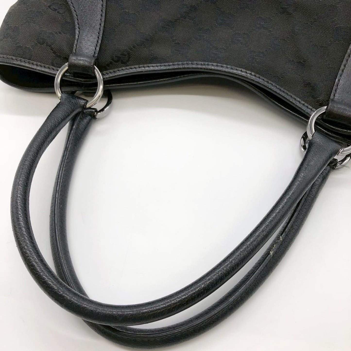 Gucci Gg Canvas Black Gg Canvas Handbag Tote Bag ( )