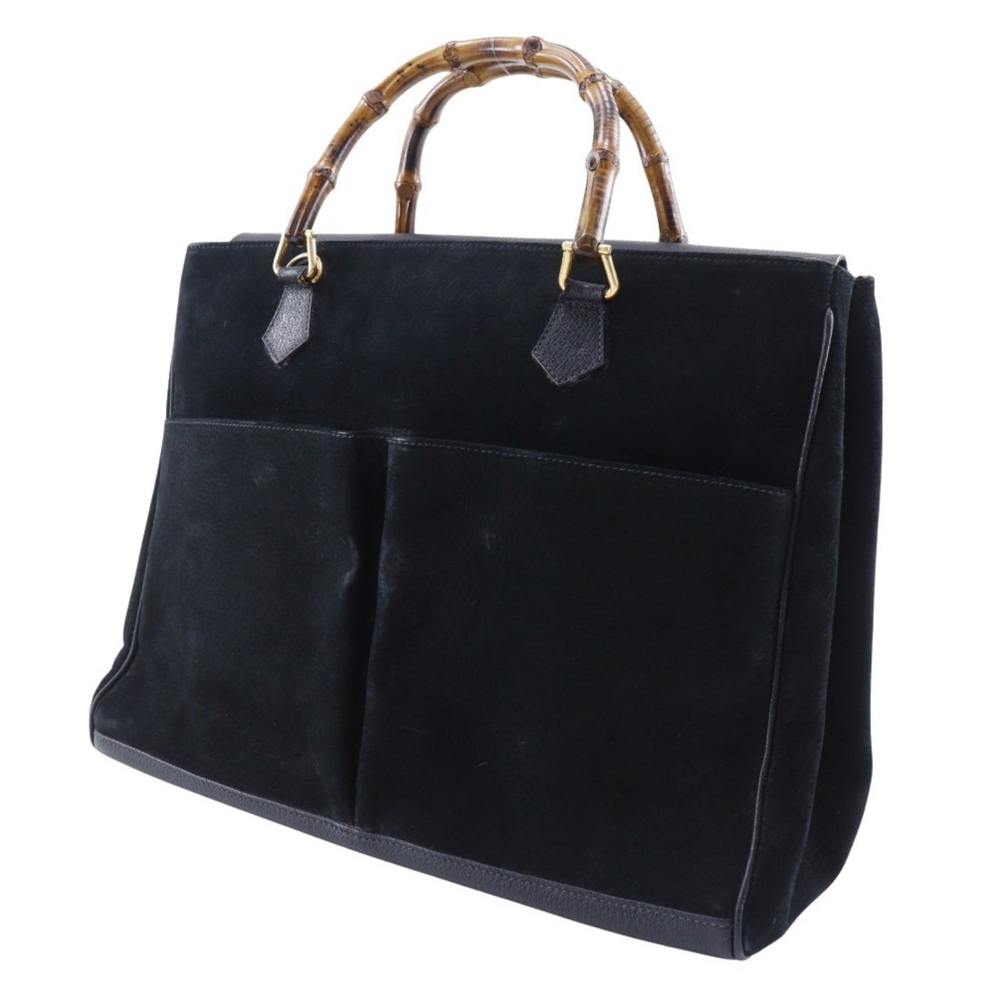 Gucci Black Suede Tote Bag ( )