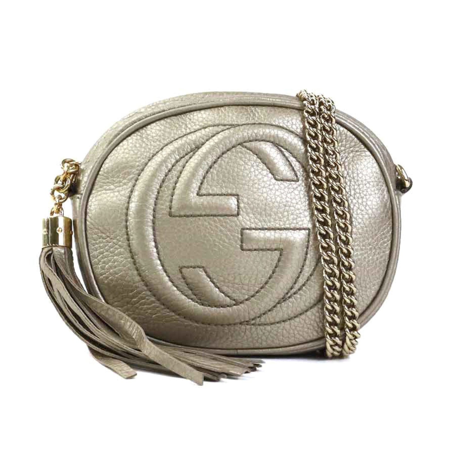 Gucci Gold Leather Shoulder Bag ( )