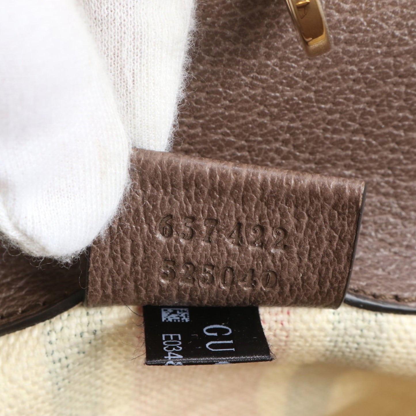 Gucci Ivory Leather Canvas Tote Bag ( )
