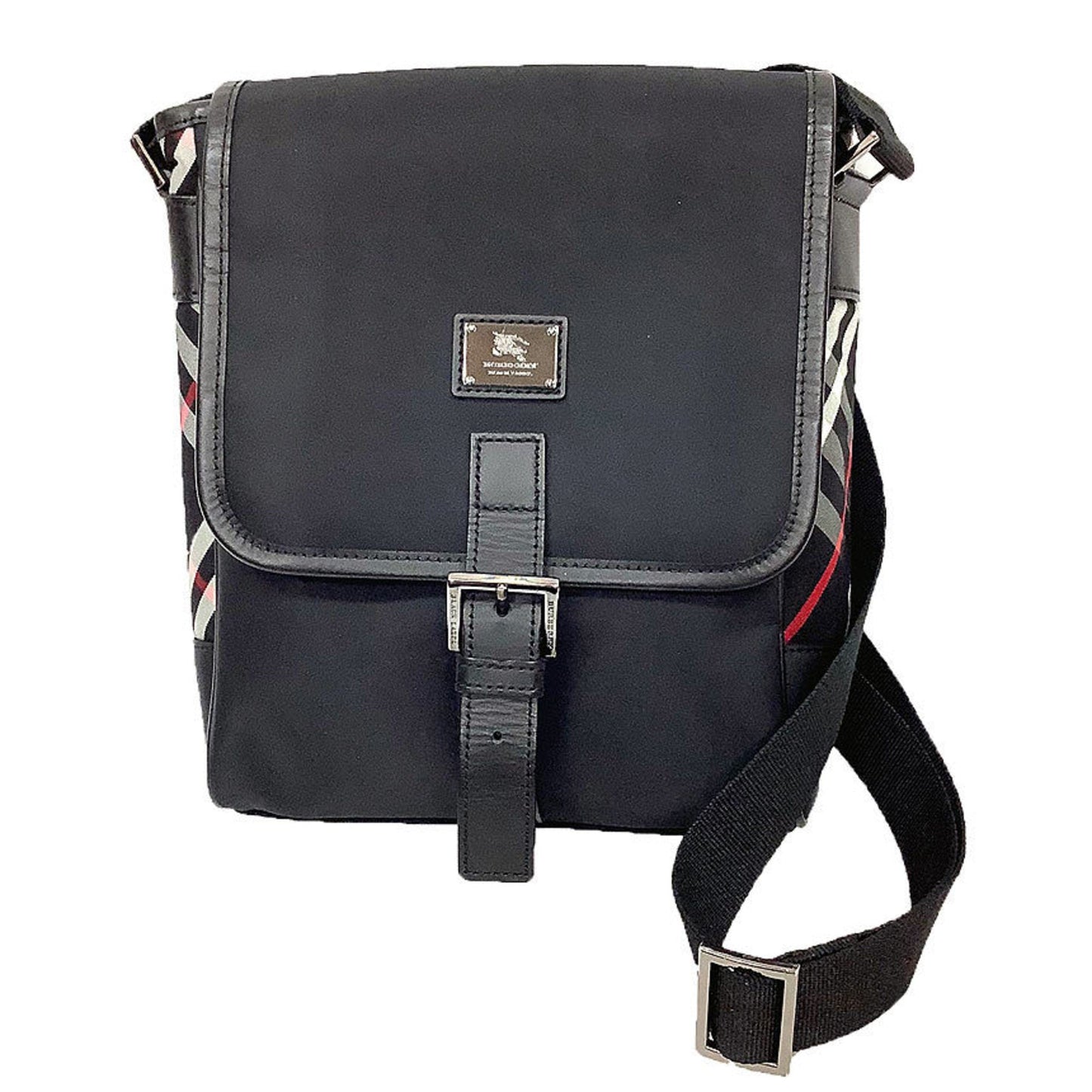Burberry Black Nylon Leather Shoulder Bag ( )