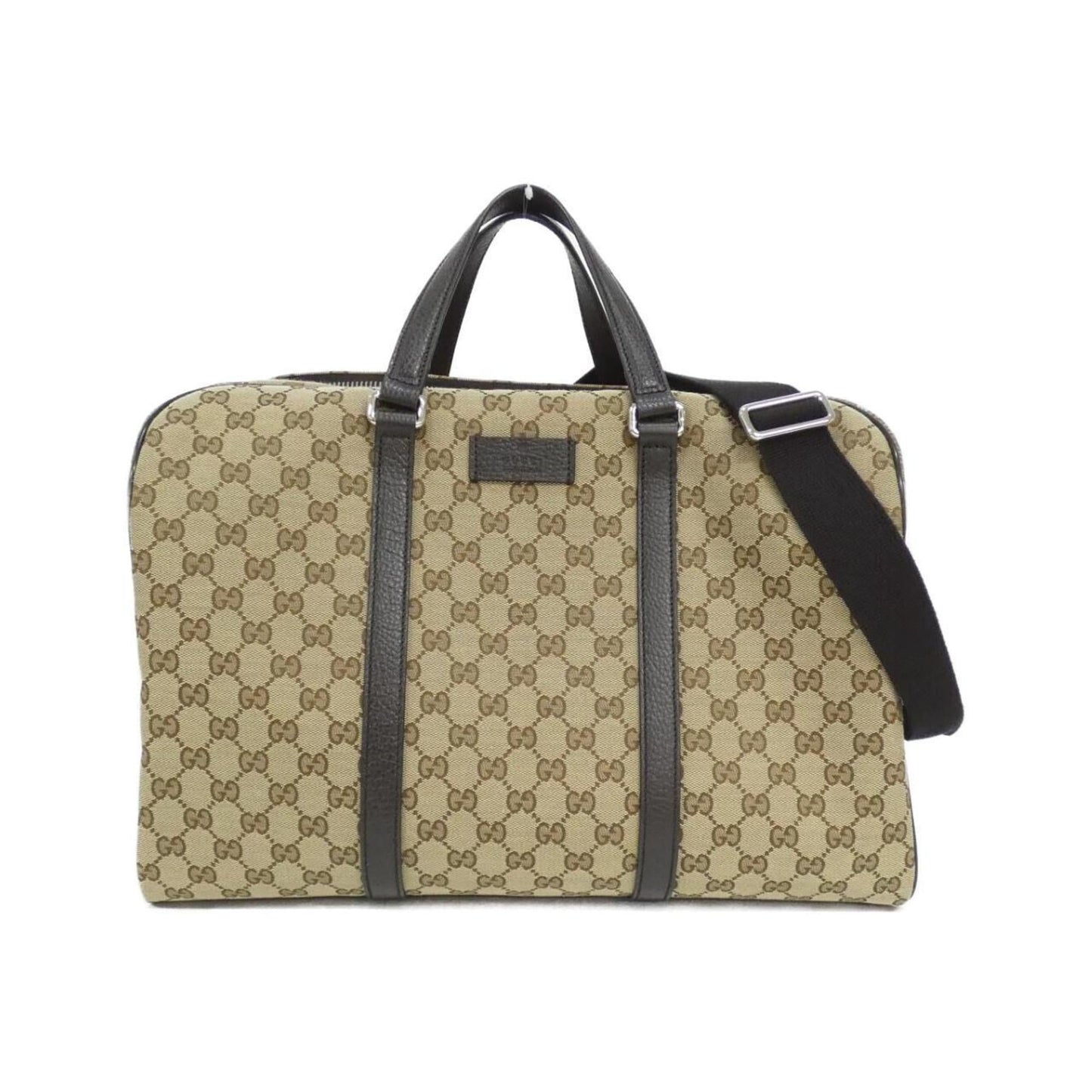 Gucci Beige Brown Gg Canvas Boston Bag ( )
