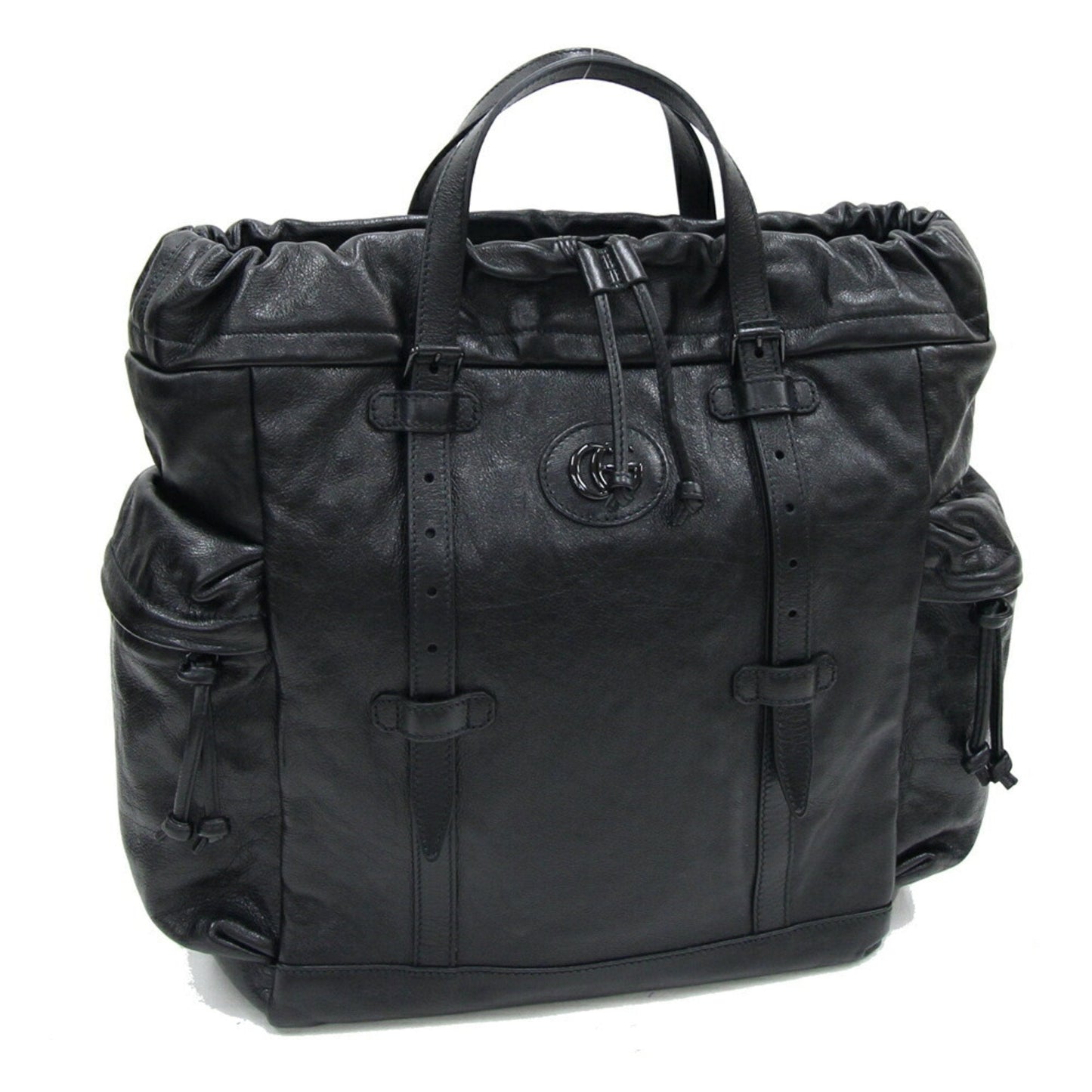 Gucci Black Leather Tote Bag ( )
